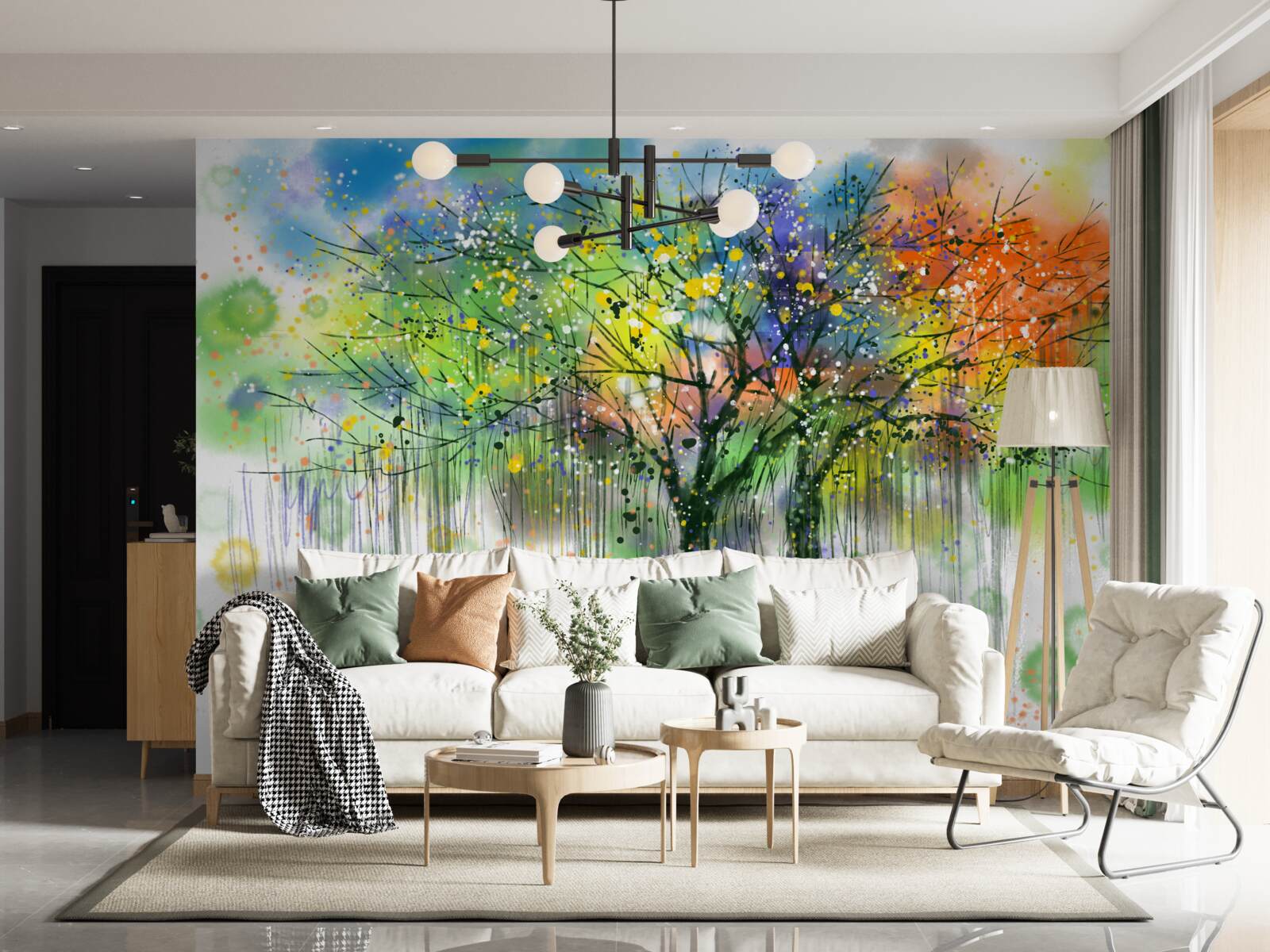 Fototapet Pădurea de toamnă este plină de culori strălucitoare