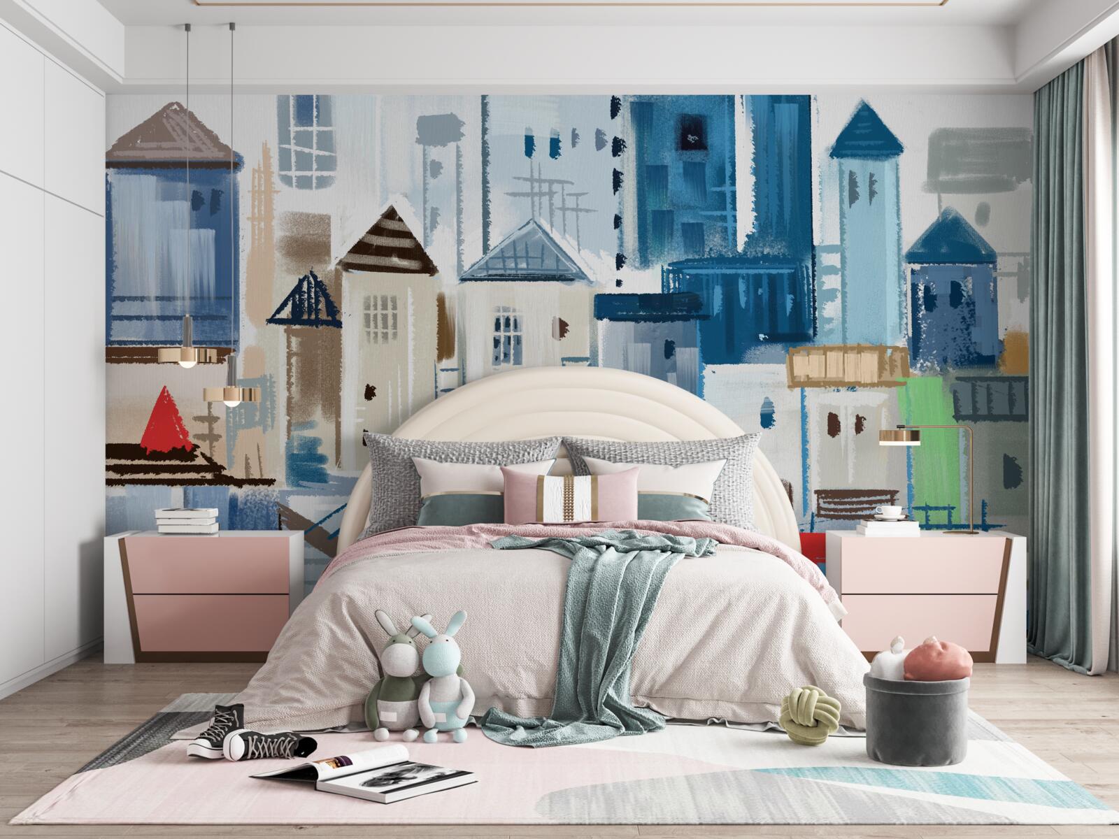 Fototapet arhitectură animată a orașului