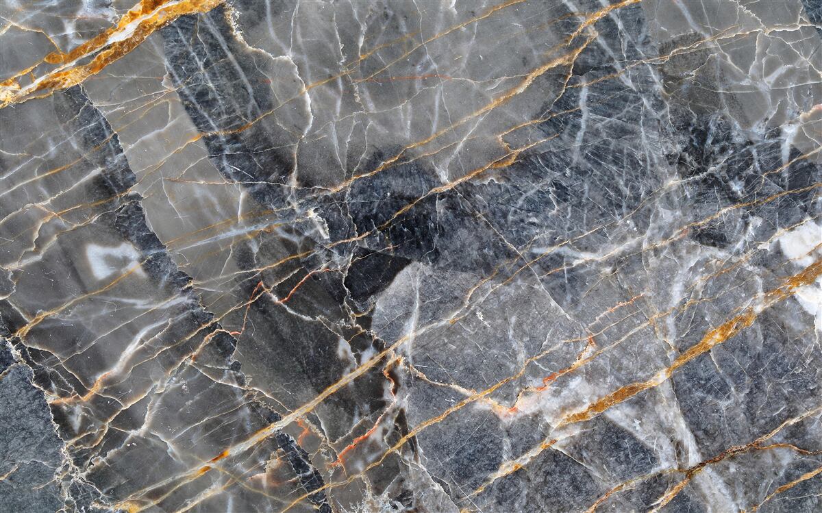 Fototapet marmură neagră cu nervuri aurii