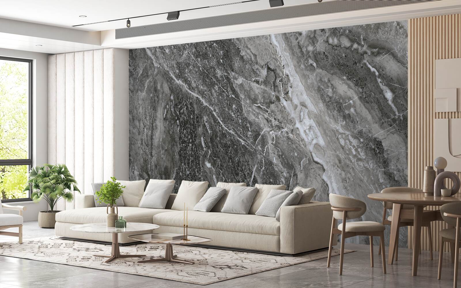 Fototapet abstracție de marmură în zgomotul tunetului