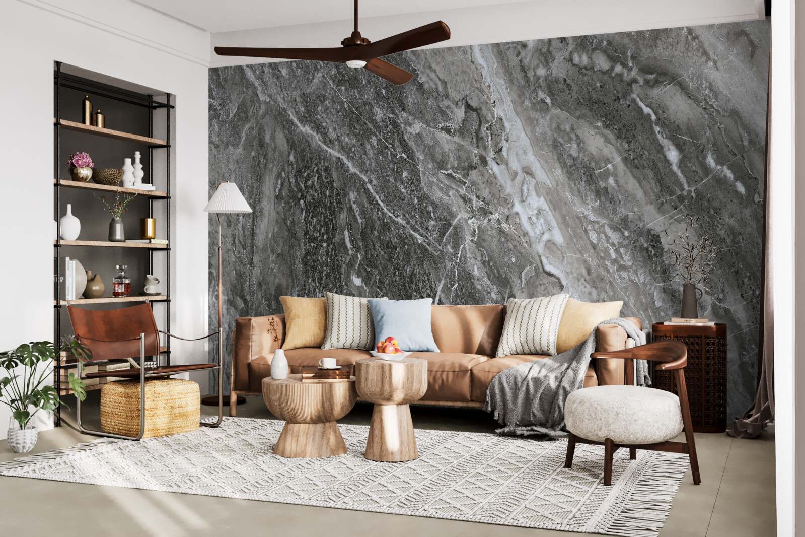 Fototapet abstracție de marmură în zgomotul tunetului