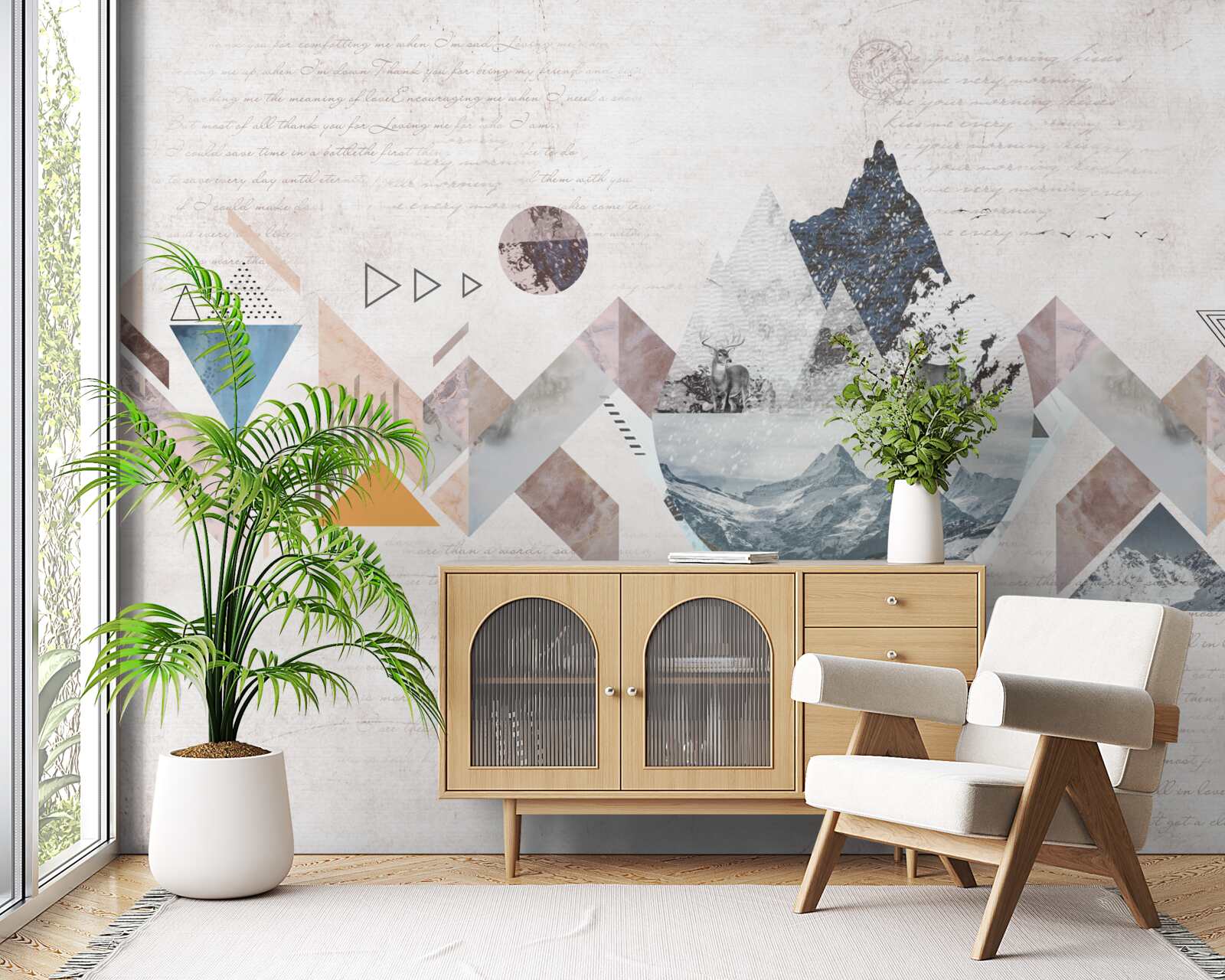 Fototapet schiță de iarnă a haosului provocat de apa învolburată