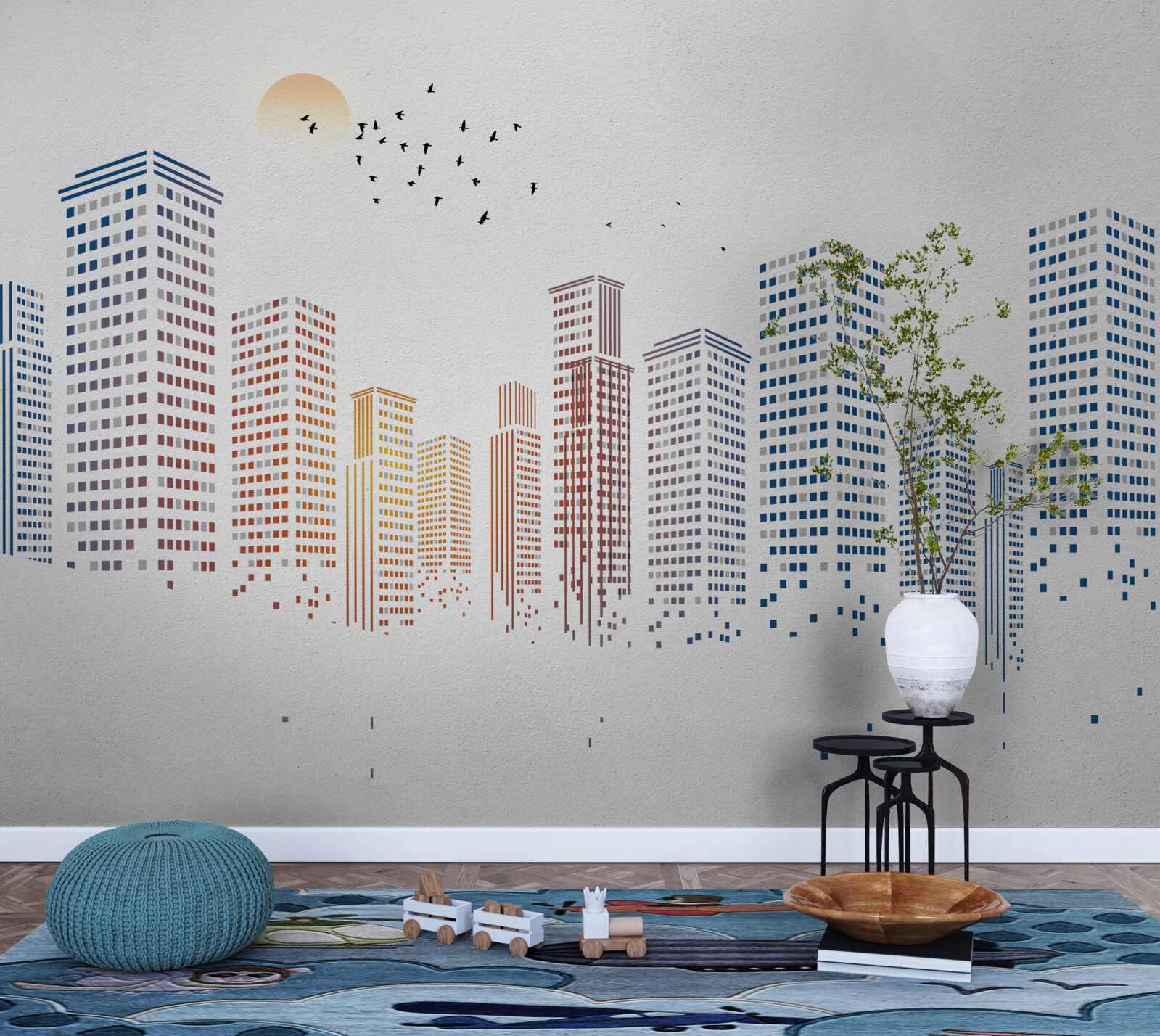 Fototapet panorame contemporane ale orașului