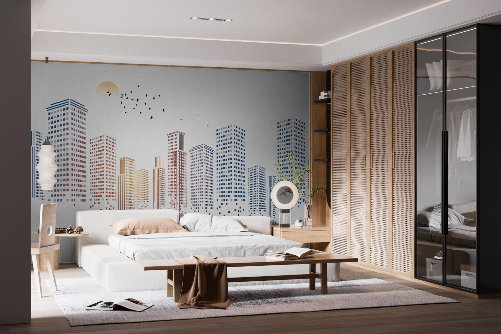 Fototapet panorame contemporane ale orașului