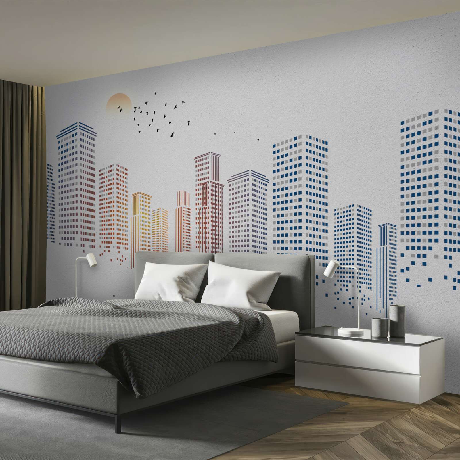 Fototapet panorame contemporane ale orașului