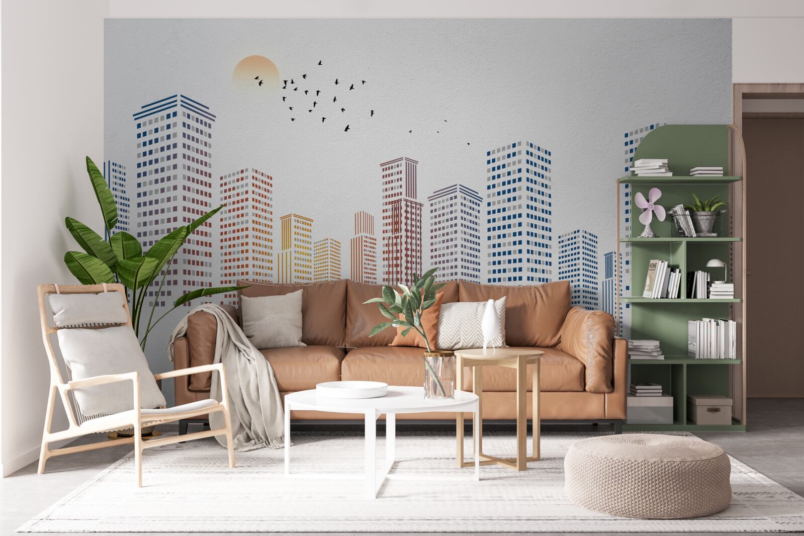 Fototapet panorame contemporane ale orașului