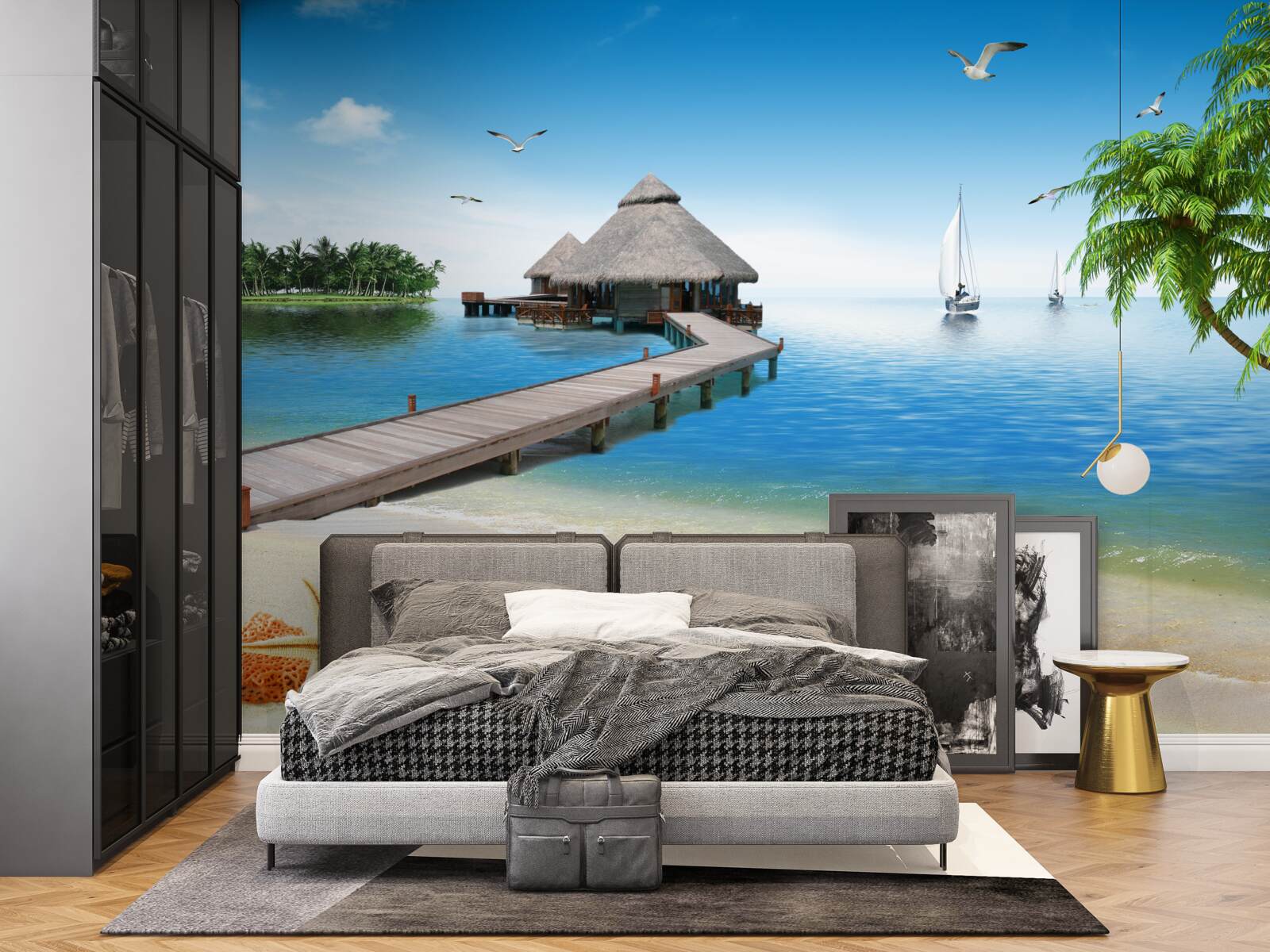 Fototapet lagună liniștită pe insulă