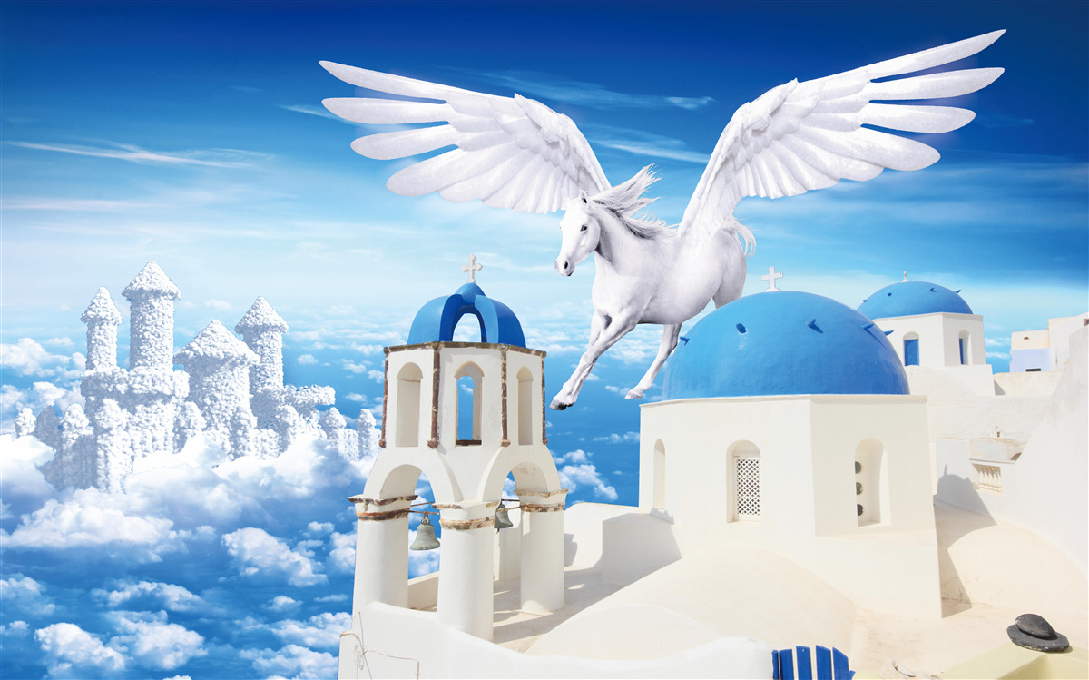 Fototapet alunecare lumina pegasus