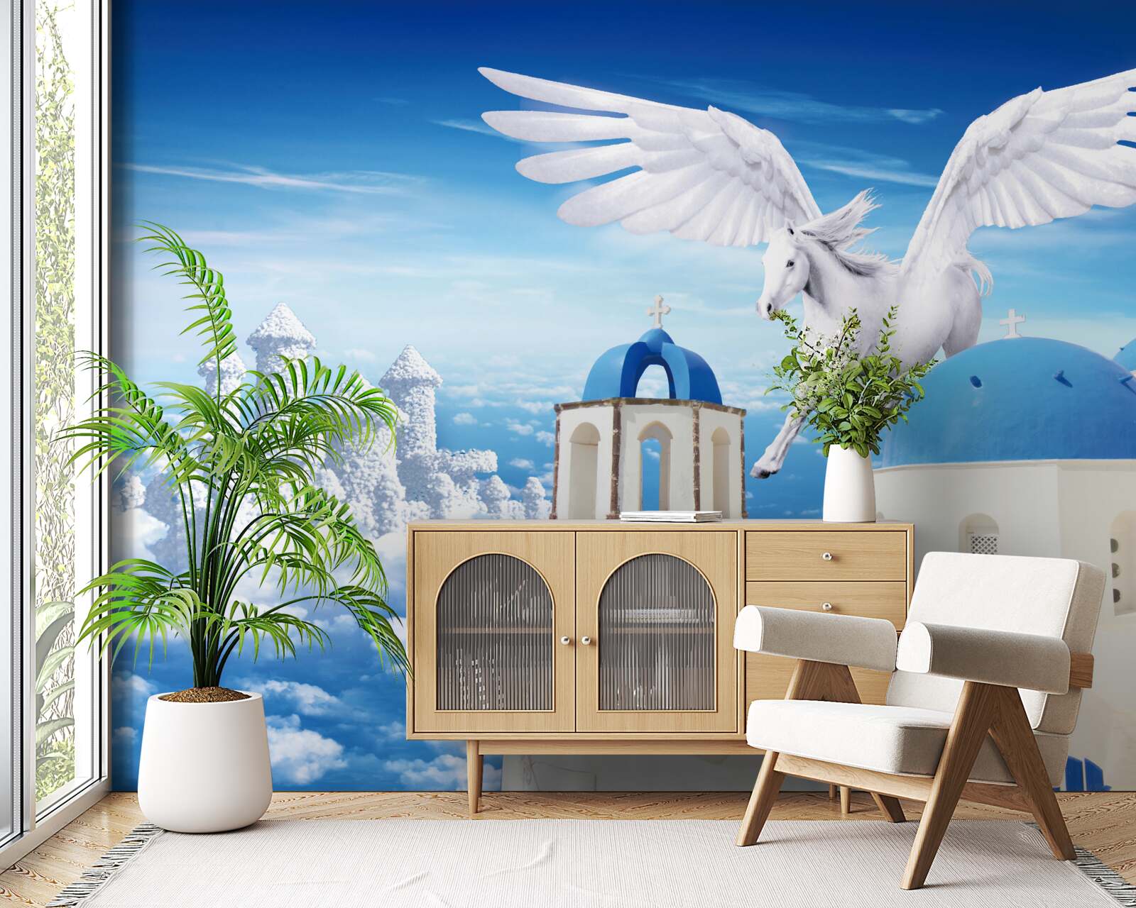 Fototapet alunecare lumina pegasus