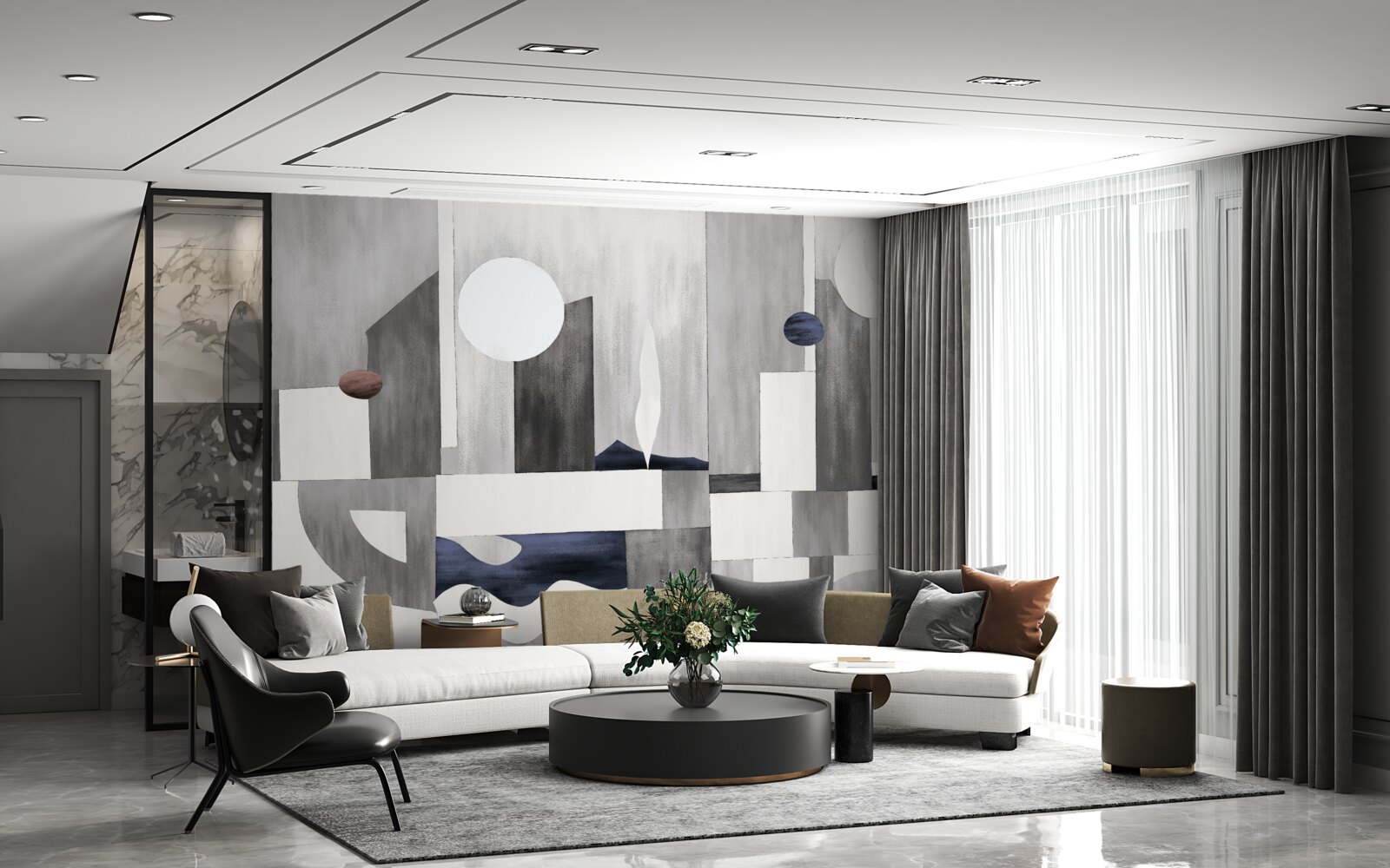 Fototapet orașul se trezește sub soarele care răsare