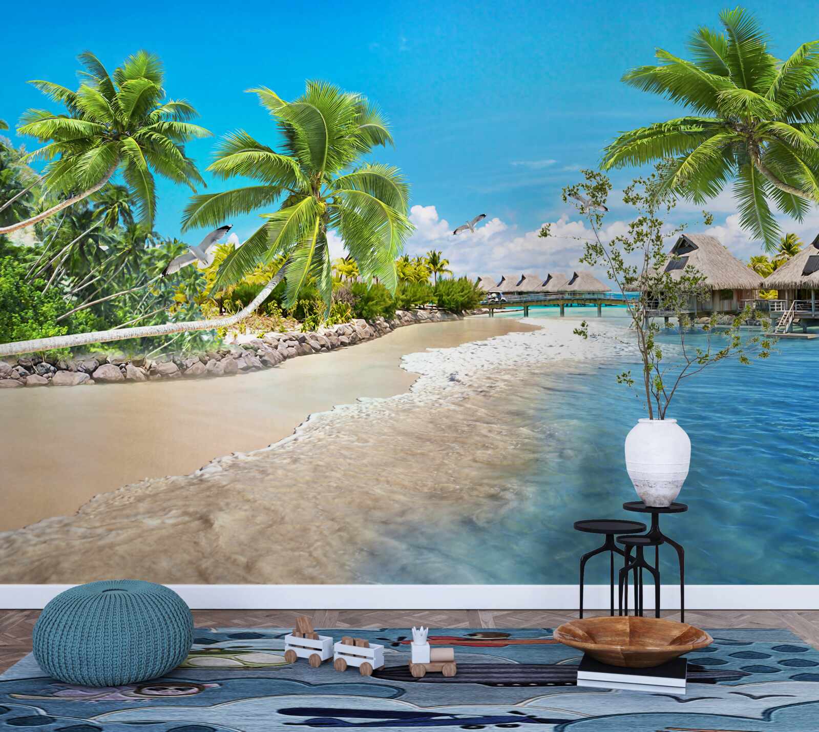 Fototapet foișoare maritime pe apă