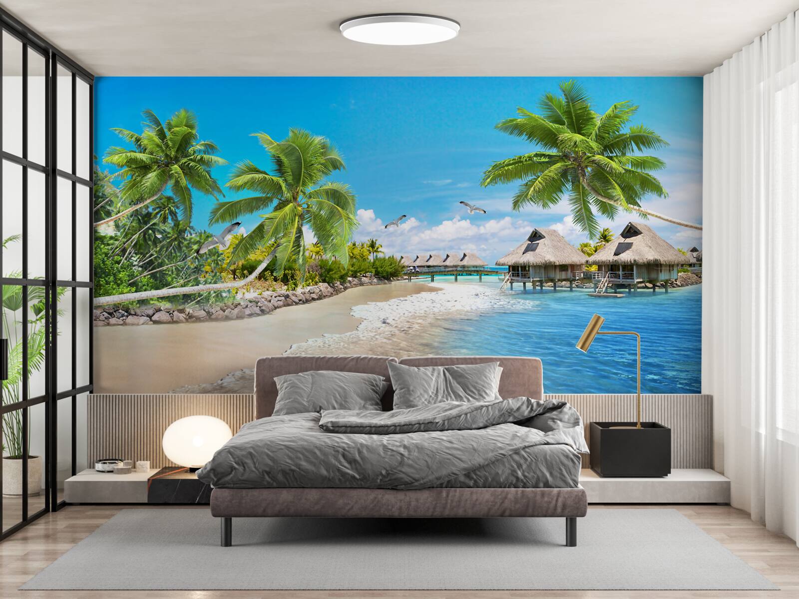 Fototapet foișoare maritime pe apă