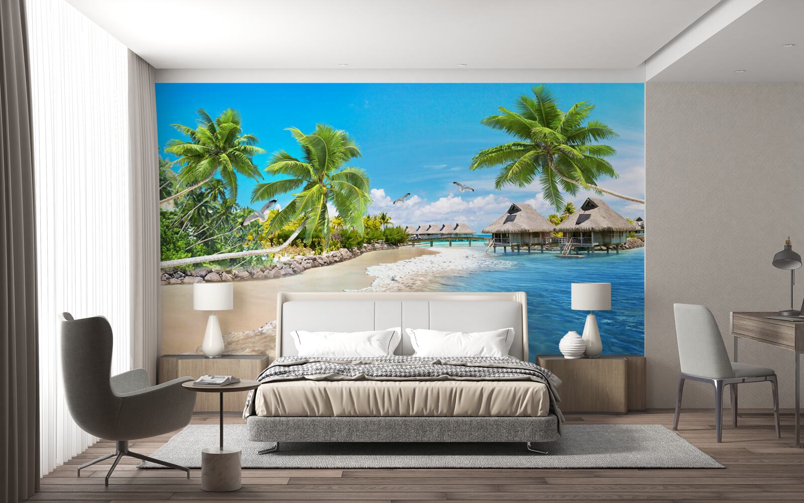 Fototapet foișoare maritime pe apă