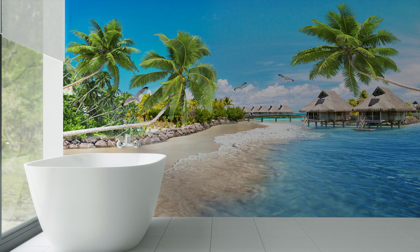 Fototapet foișoare maritime pe apă