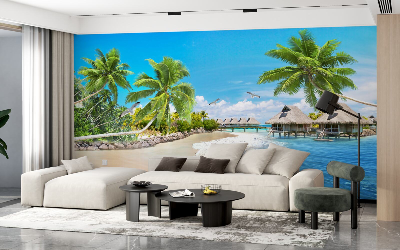 Fototapet foișoare maritime pe apă