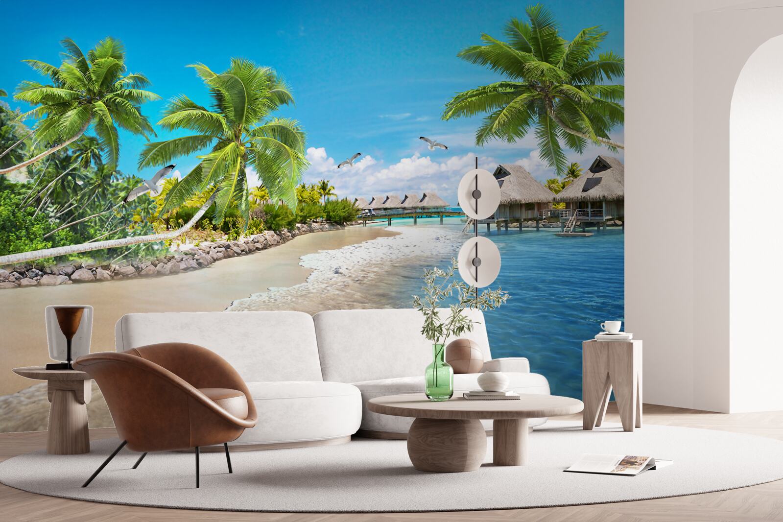 Fototapet foișoare maritime pe apă