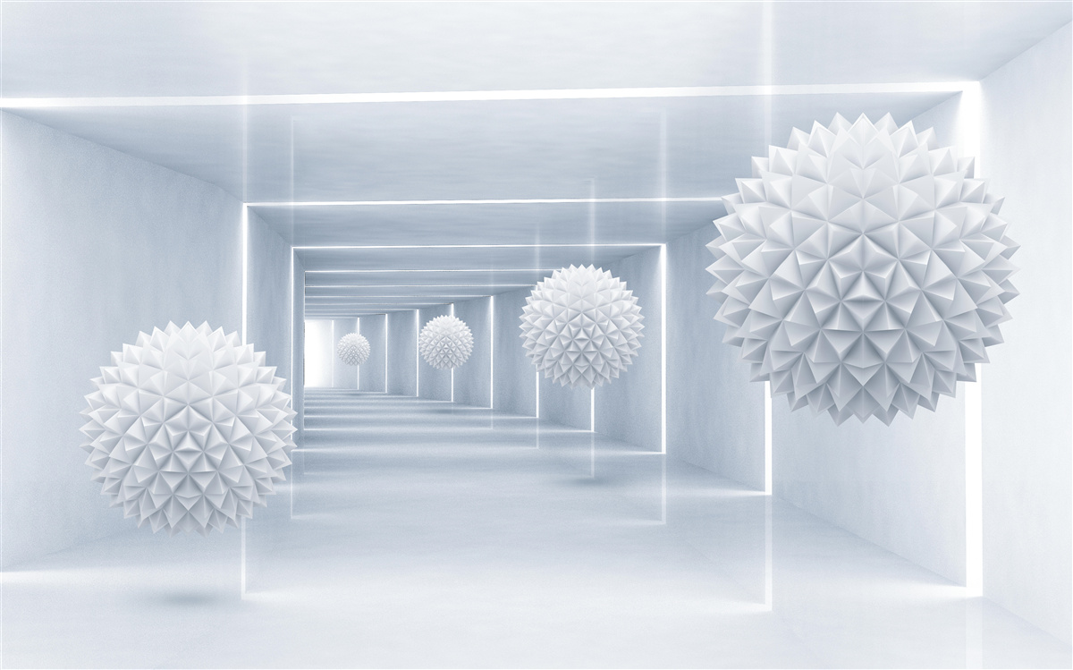 Fototapet gloanțe și tunel în perspectivă vizuală