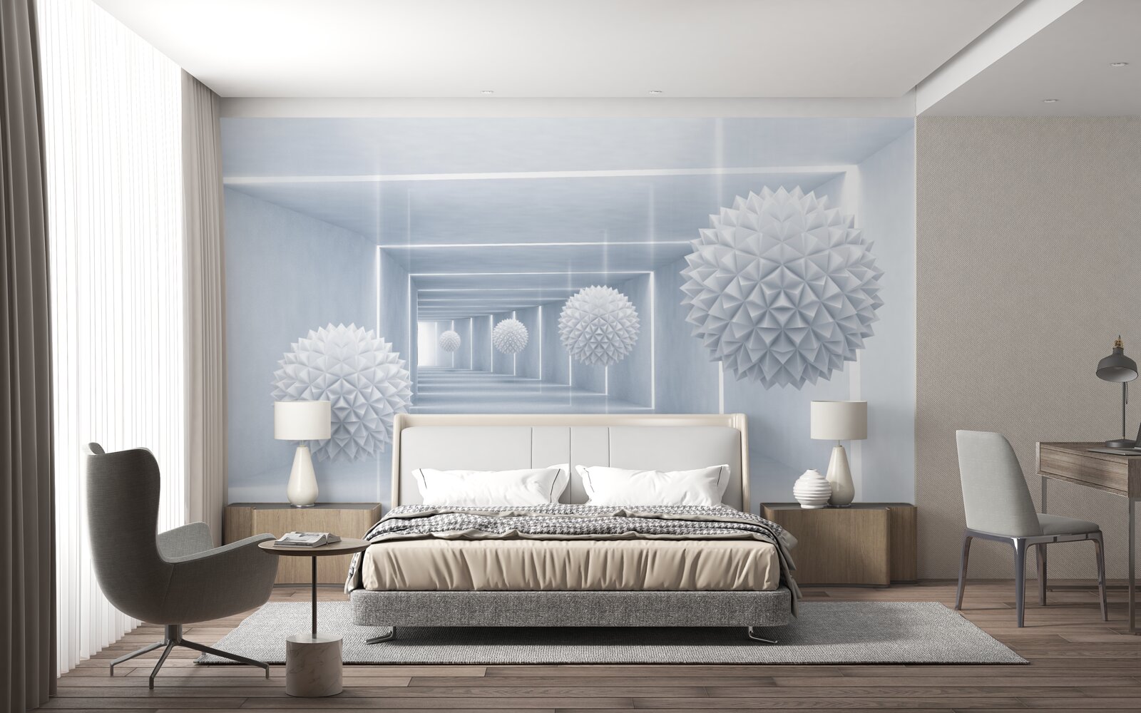 Fototapet gloanțe și tunel în perspectivă vizuală