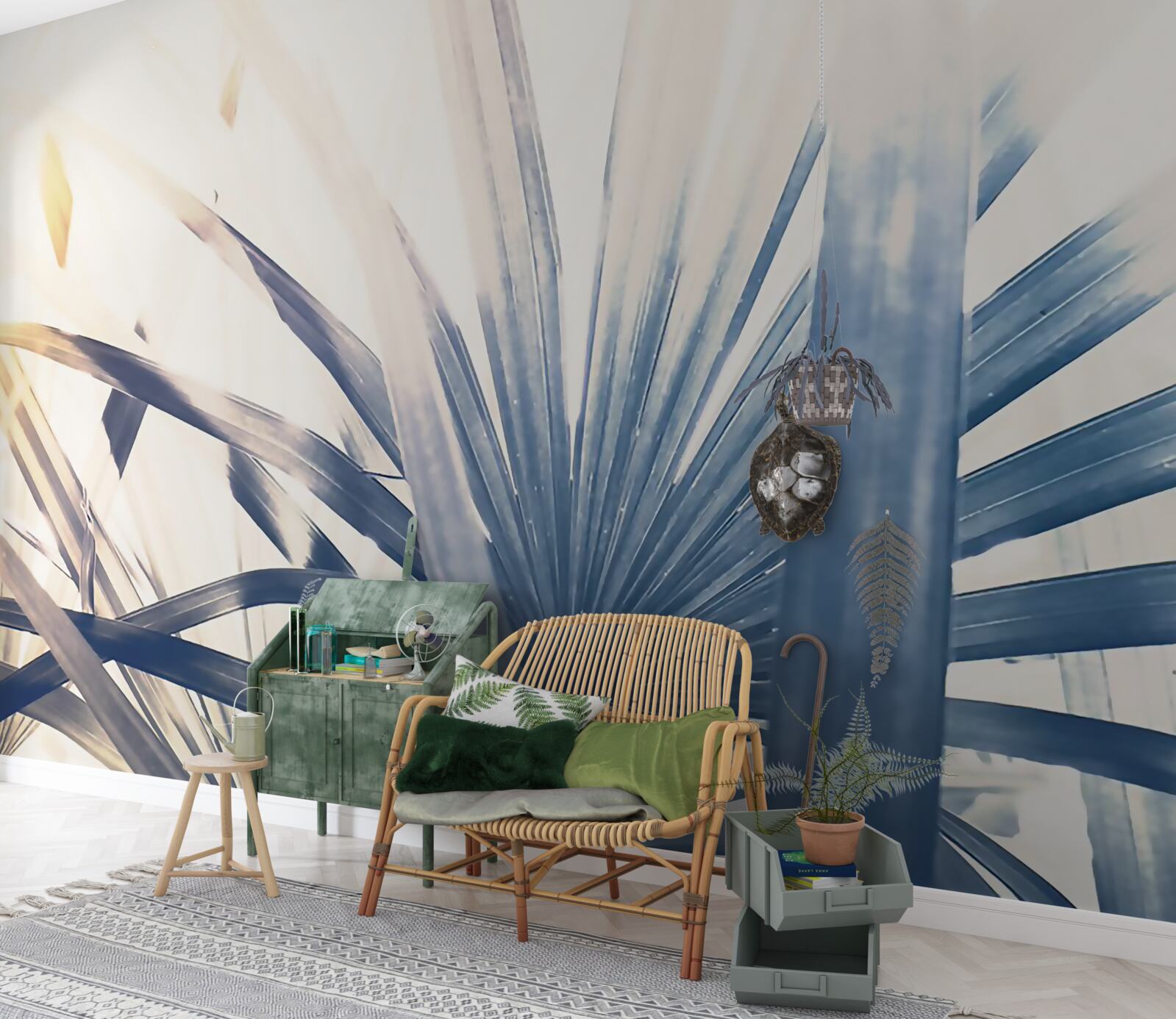 Fototapet prim-planuri de frunze de palmier