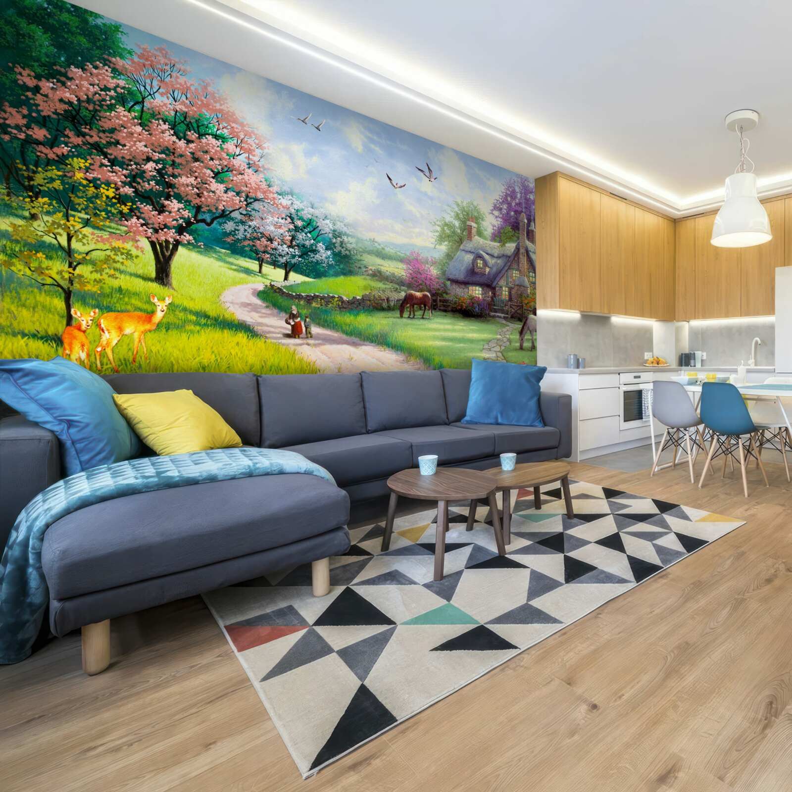 Fototapet casă de vară izolată în pădure