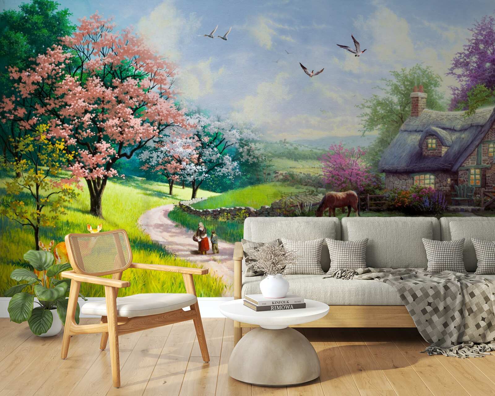 Fototapet casă de vară izolată în pădure