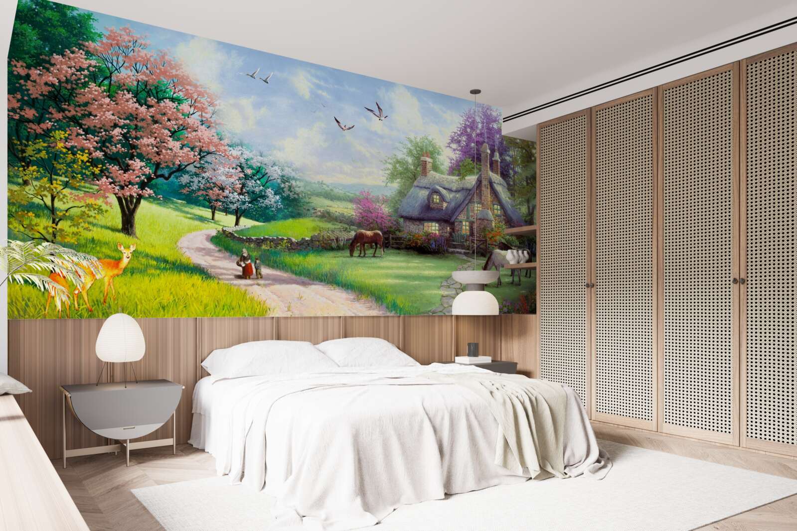 Fototapet casă de vară izolată în pădure