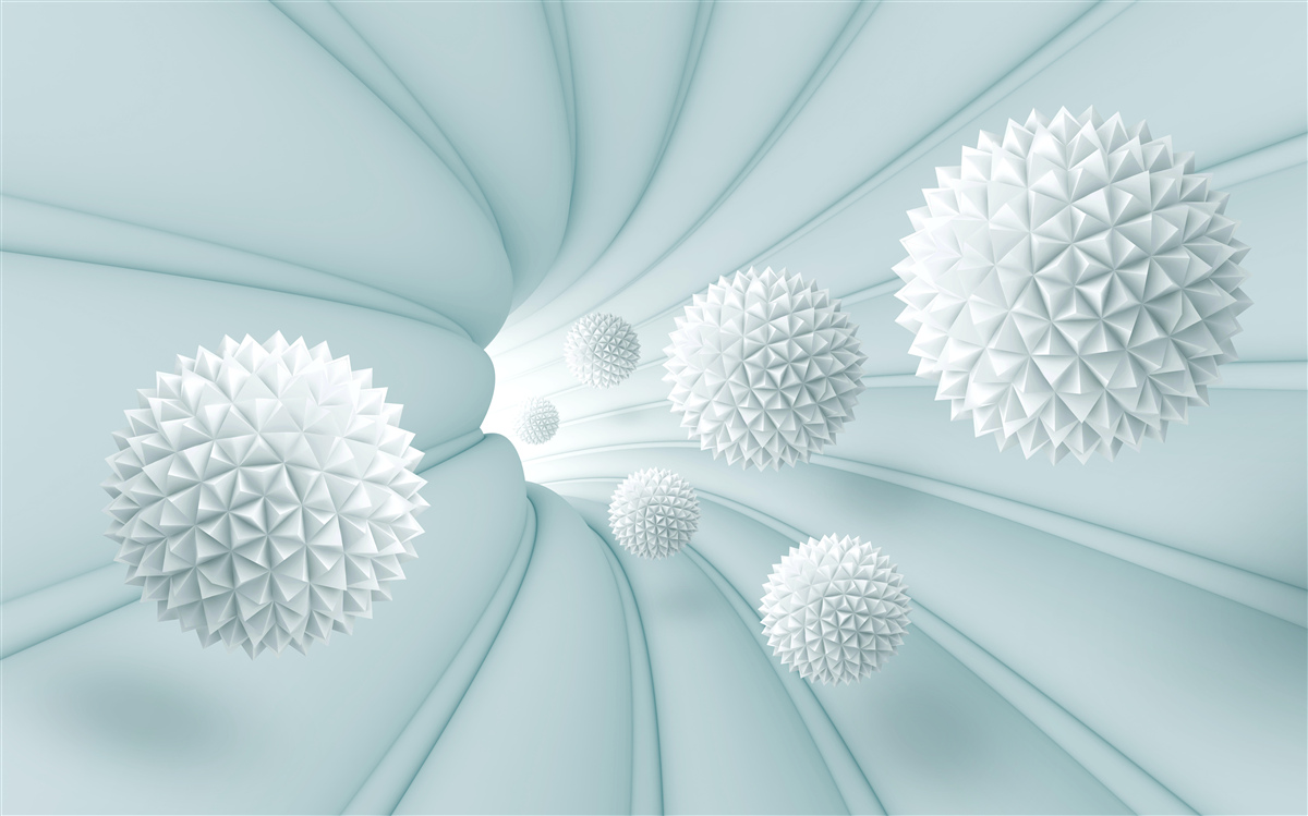 Fototapet bile care zboară prin tunel