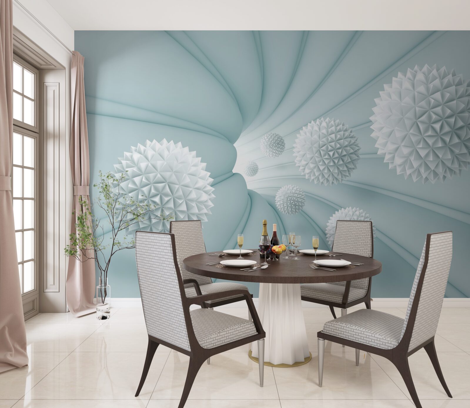 Fototapet bile care zboară prin tunel