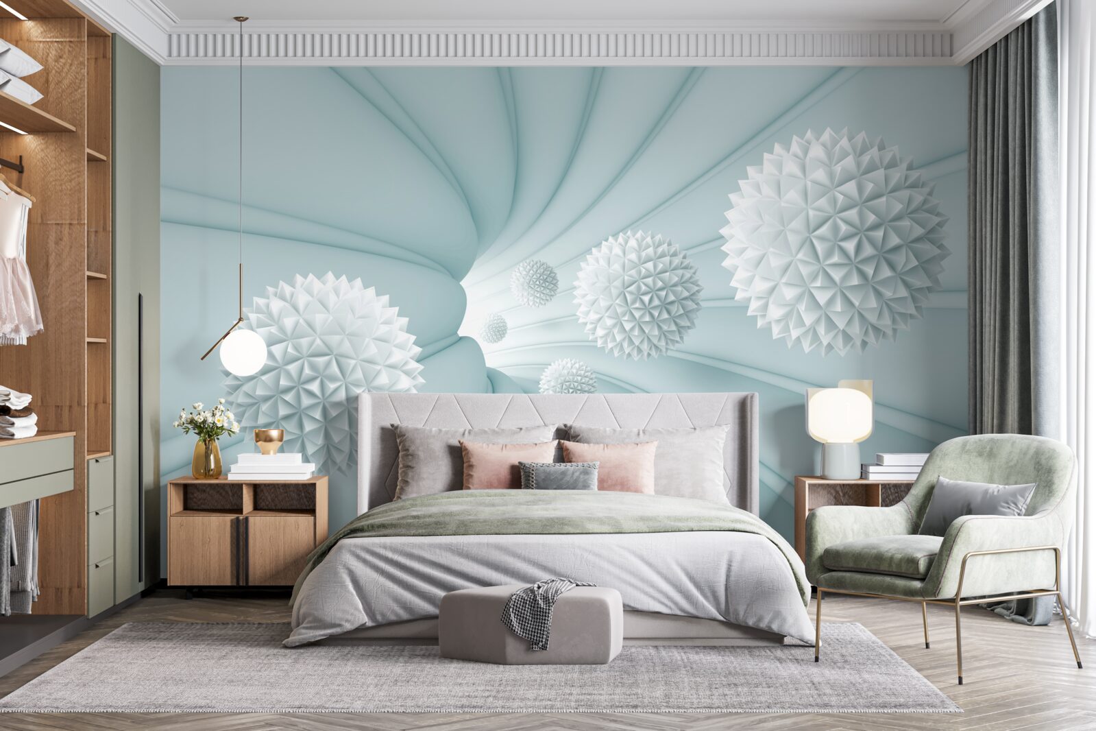 Fototapet bile care zboară prin tunel