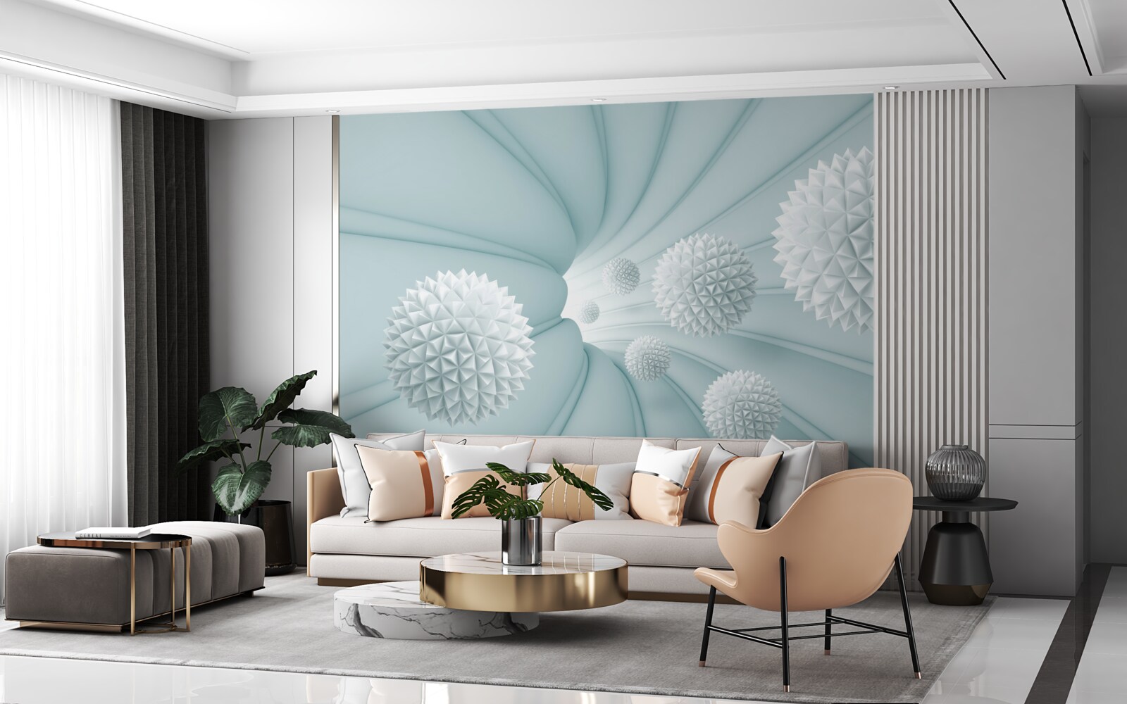 Fototapet bile care zboară prin tunel