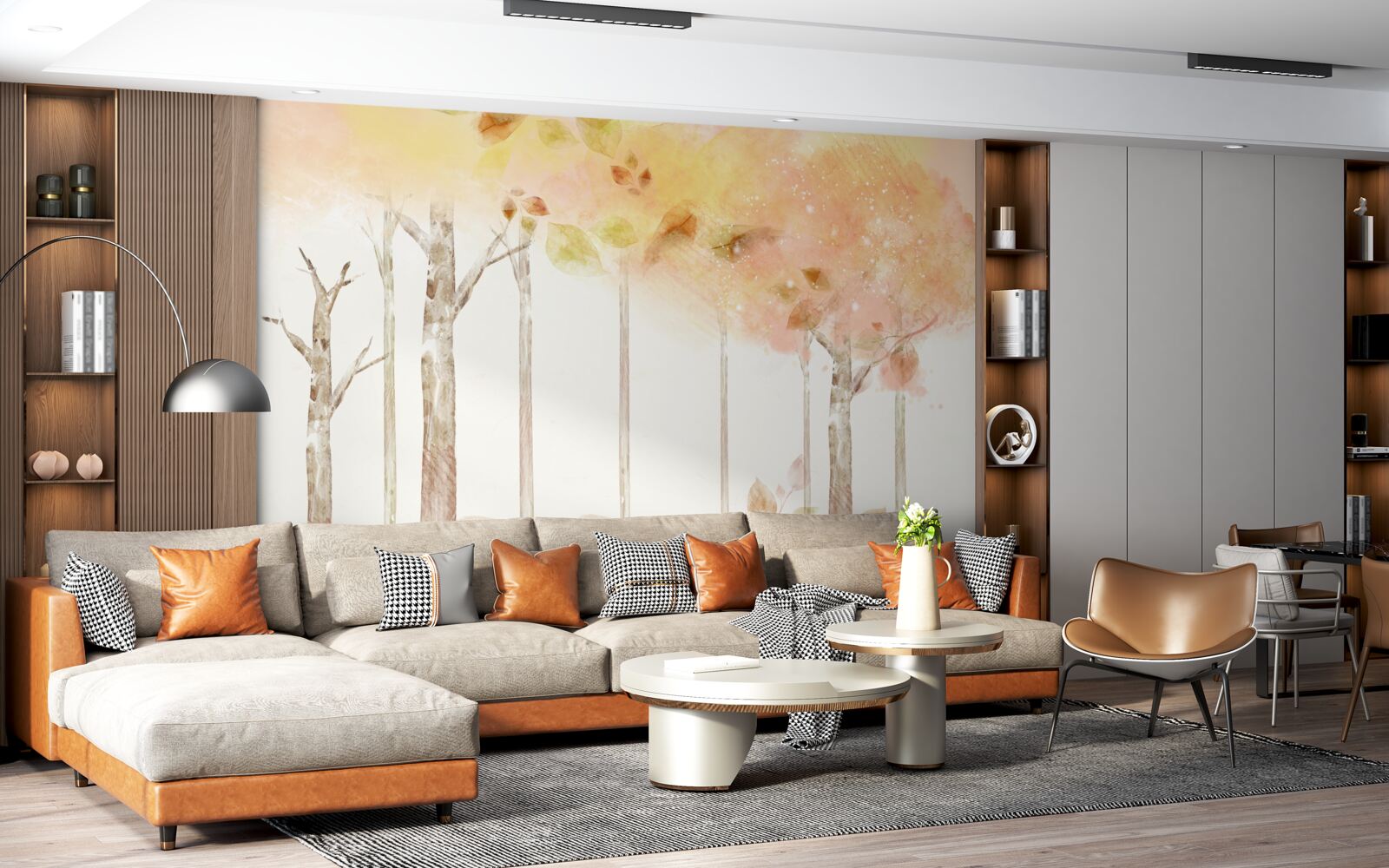 Fototapet copacii își pierd frunzele toamna