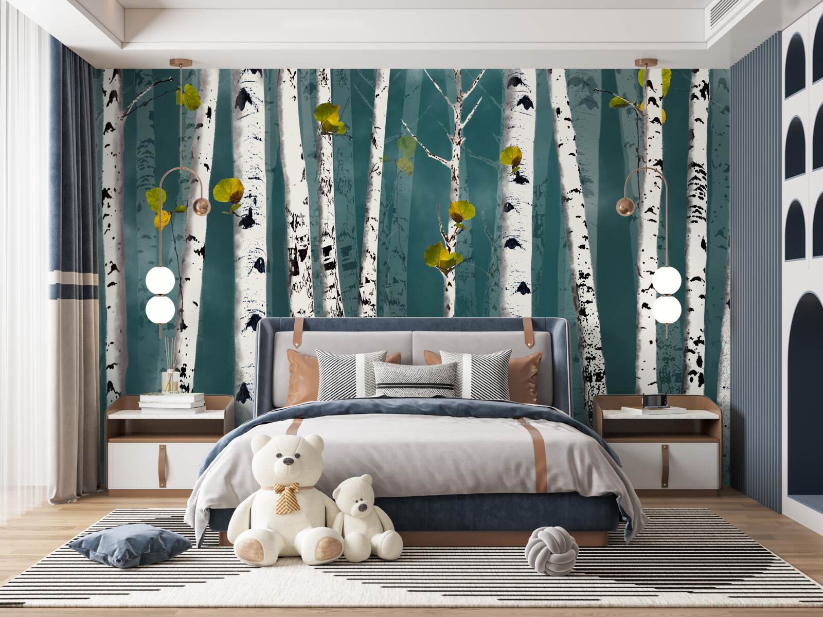 Fototapet mestecenii erau învăluiți într-un văl cețos