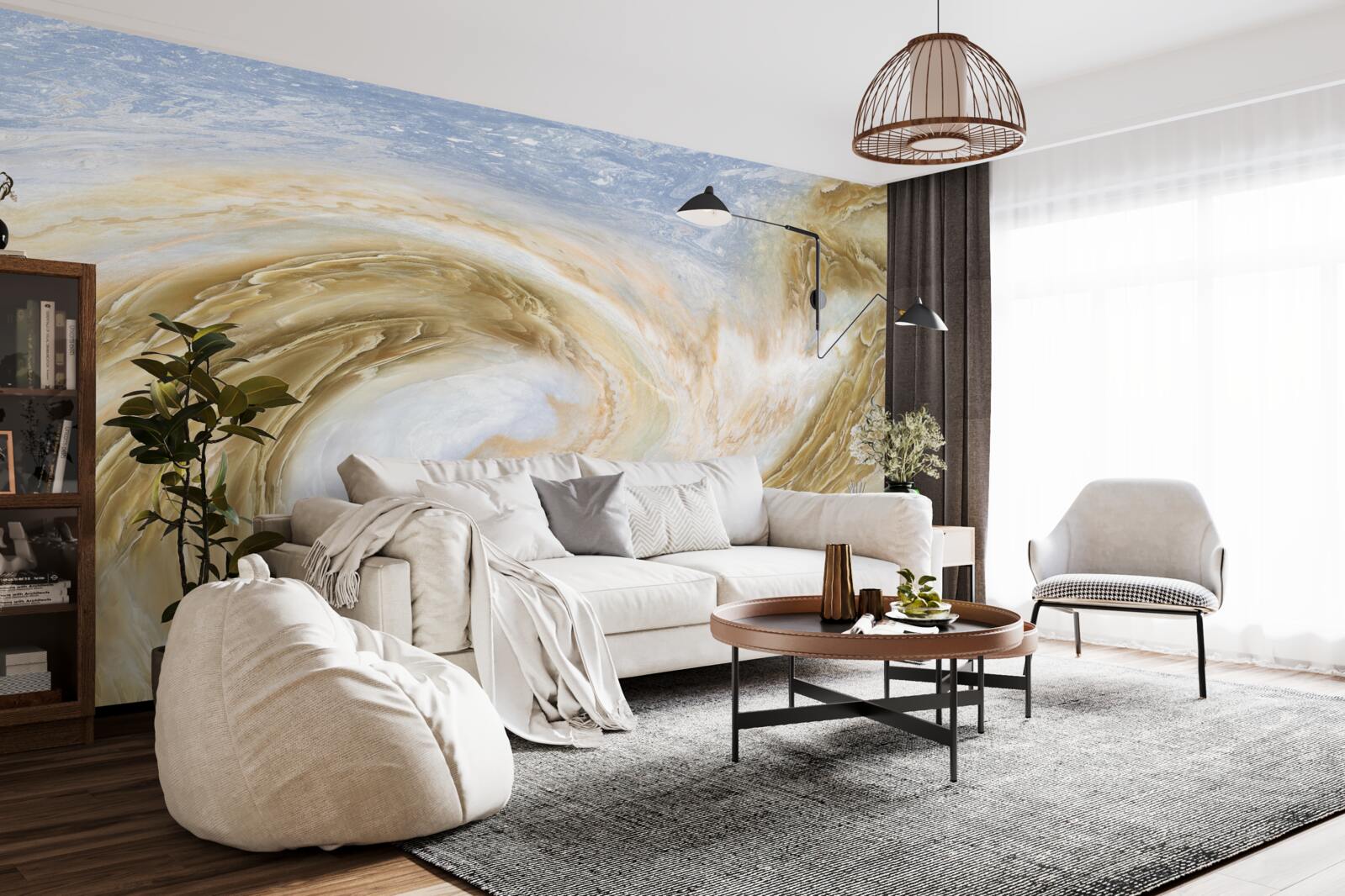 Fototapet contact între două cicloane