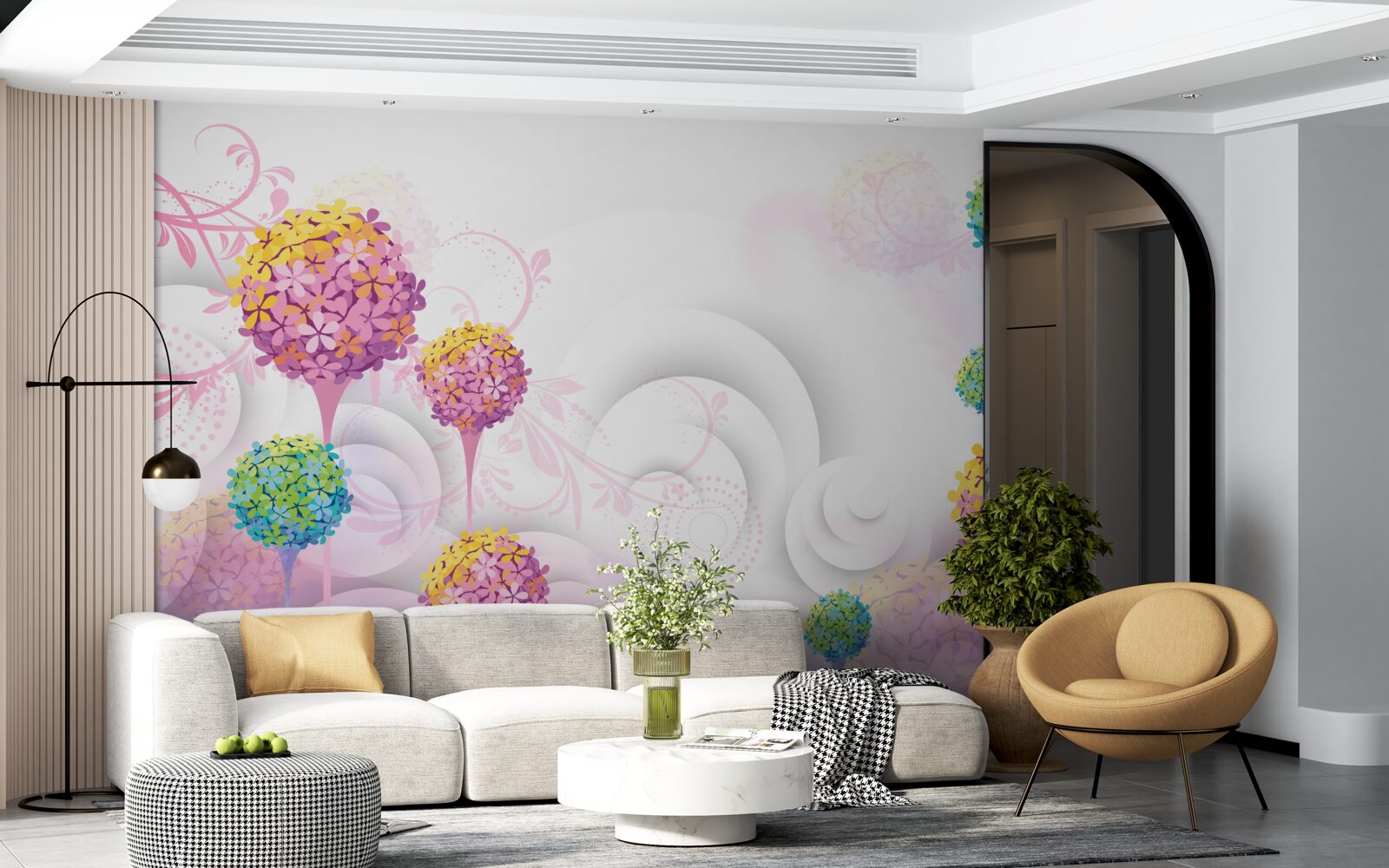 Fototapet păpădii în culori abstracte