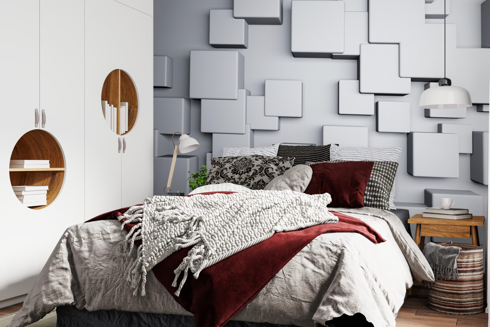 Fototapet forme dreptunghiulare gri mari