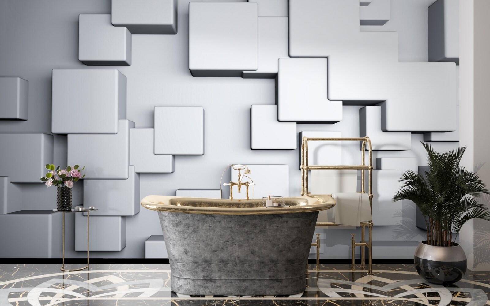 Fototapet forme dreptunghiulare gri mari