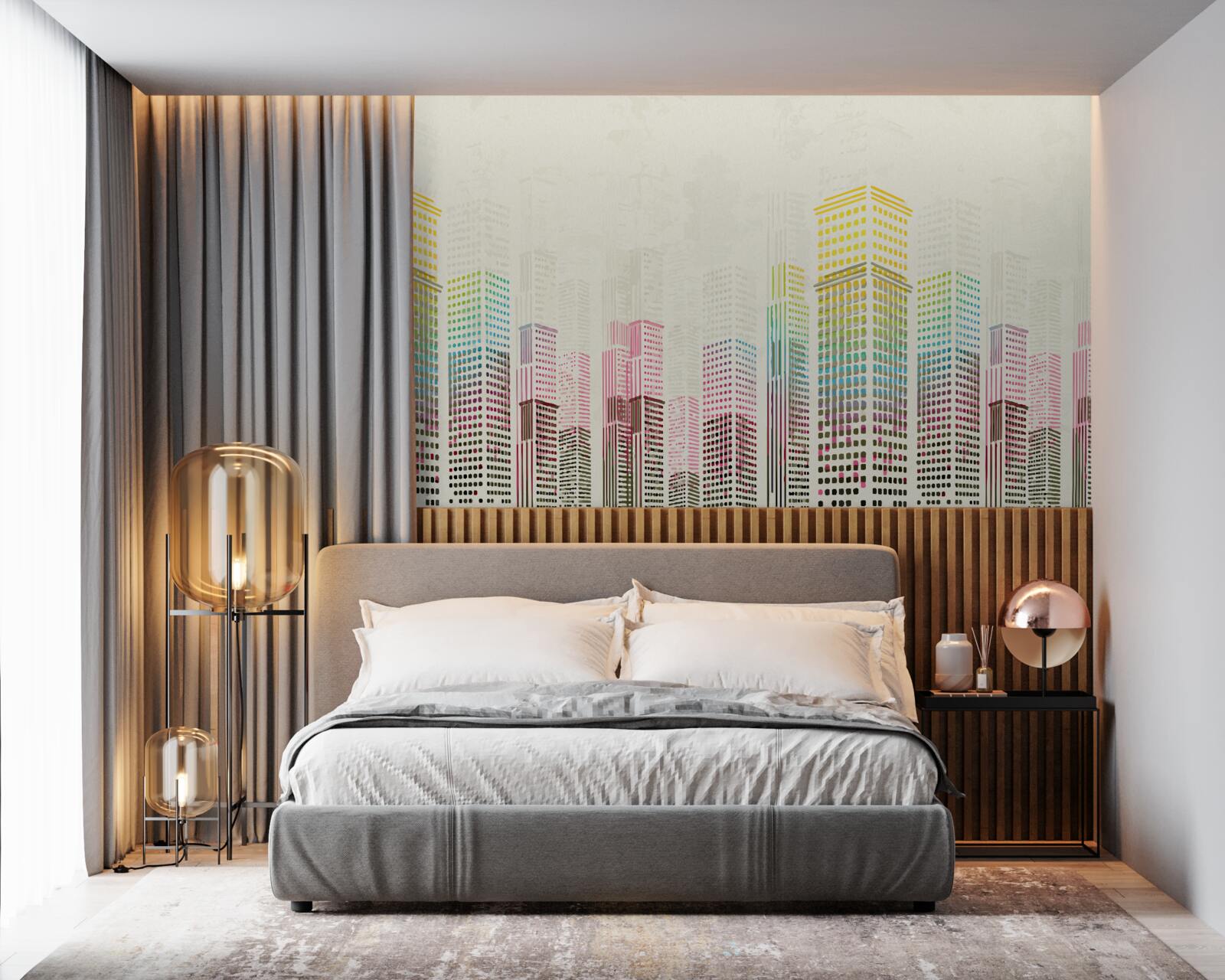 Fototapet rezumat al zgârie-norilor din oraș
