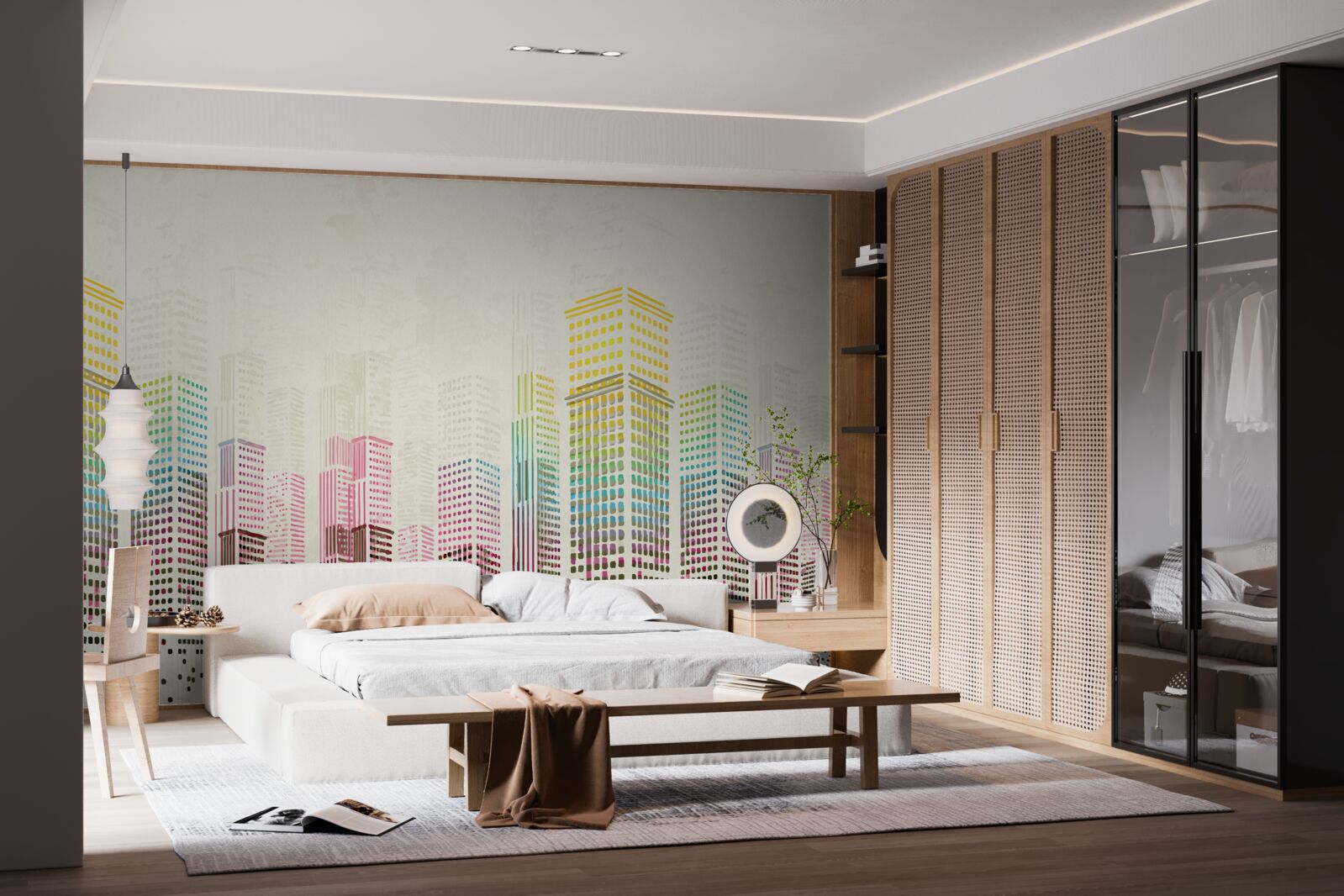 Fototapet rezumat al zgârie-norilor din oraș