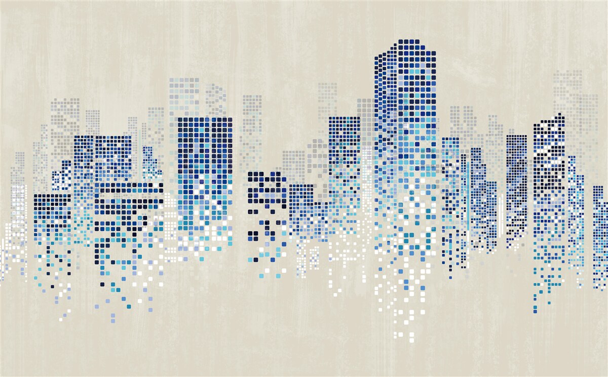 Fototapet clădiri moderne cu perforații