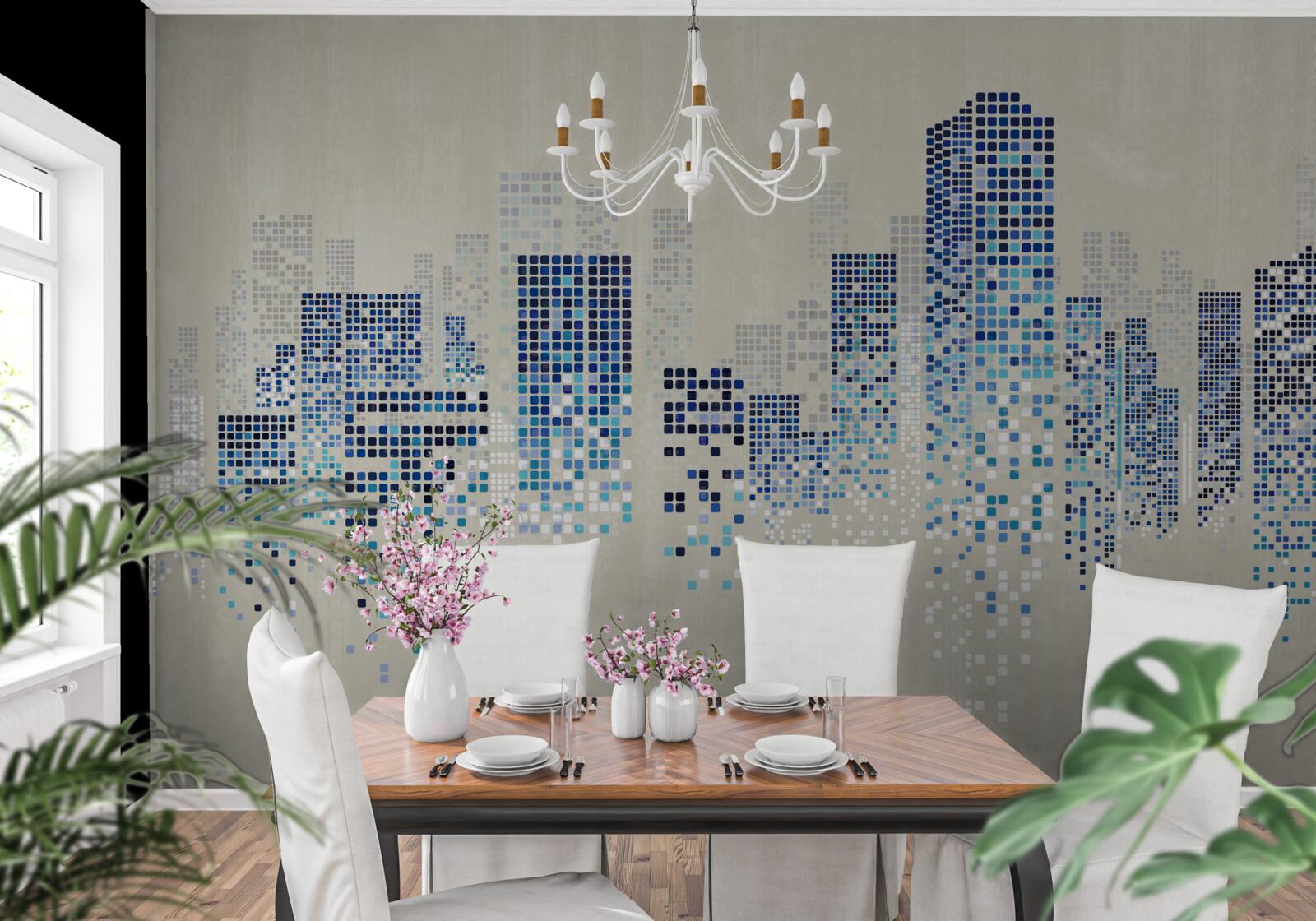 Fototapet clădiri moderne cu perforații