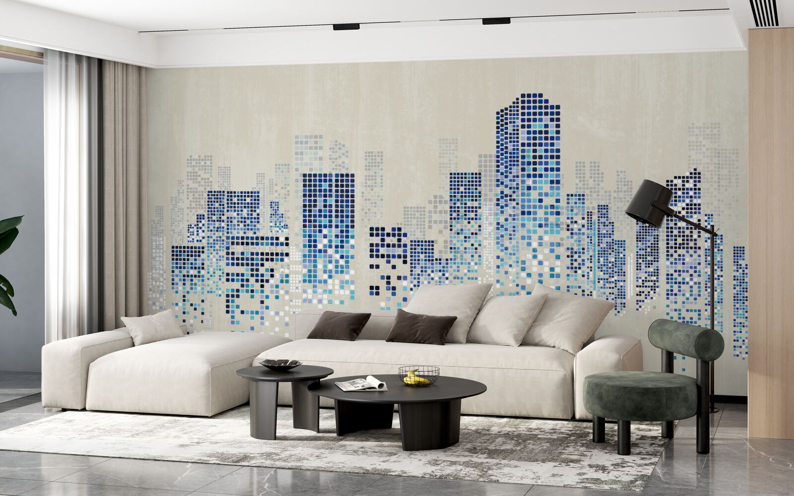 Fototapet clădiri moderne cu perforații