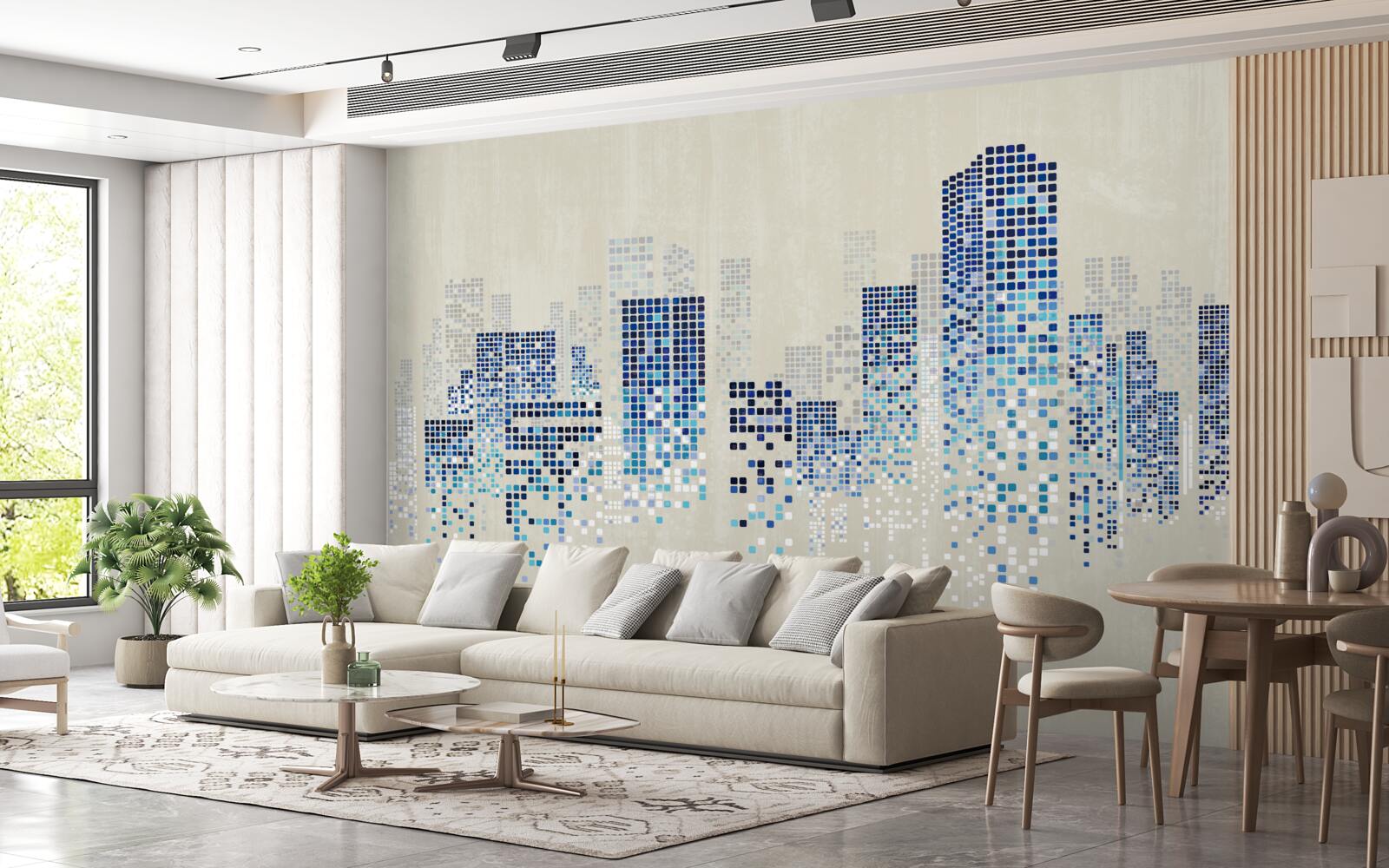 Fototapet clădiri moderne cu perforații