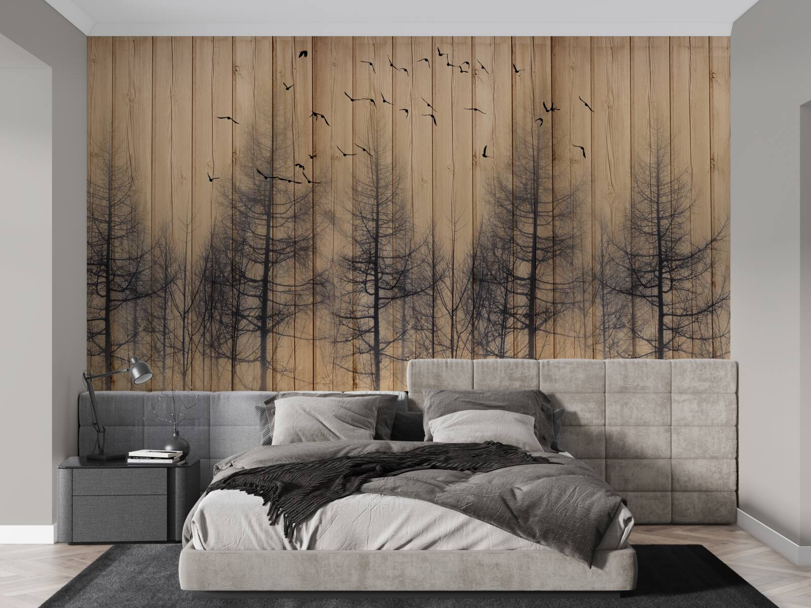 Fototapet ilustrația de pe ringul de dans arată păsări zburând pe cer