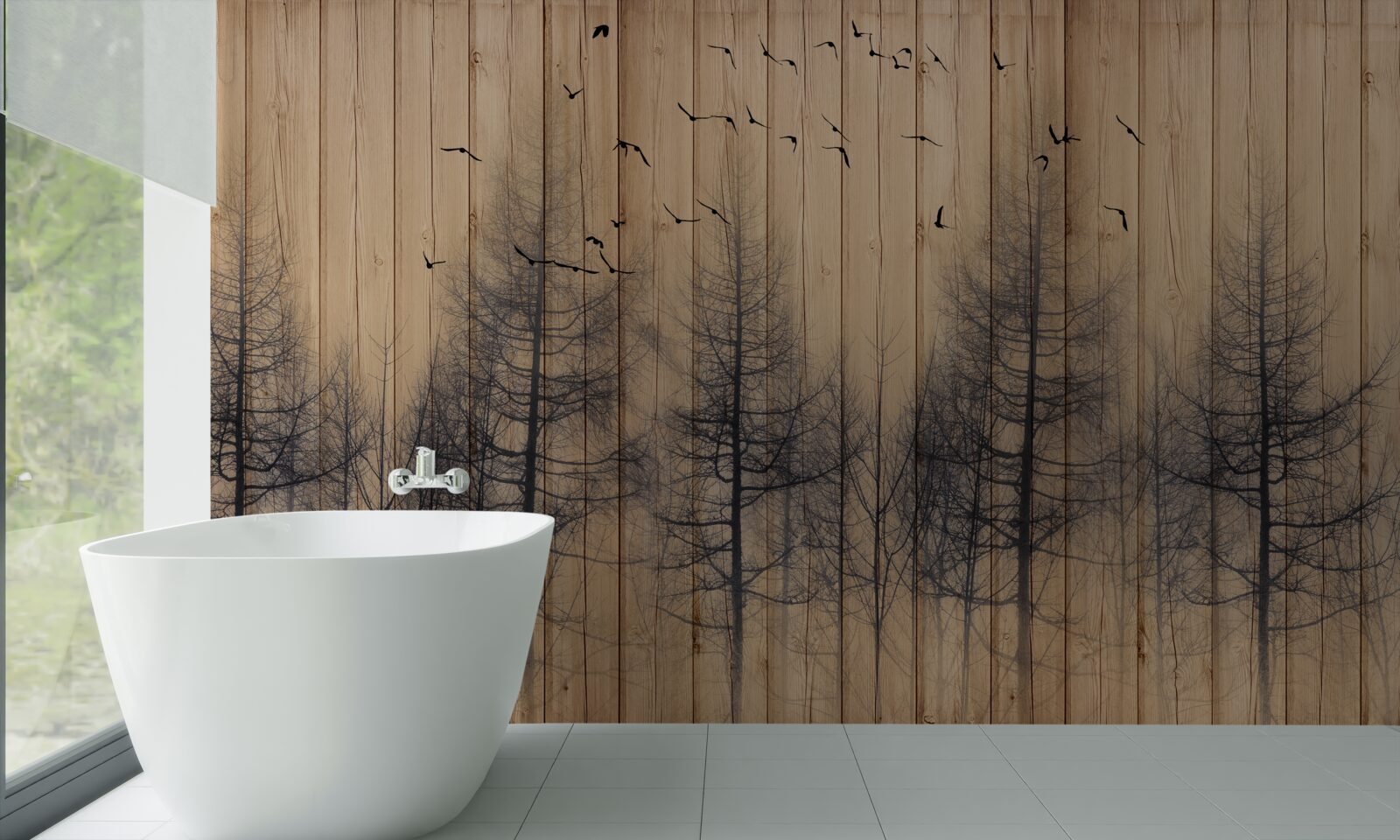 Fototapet ilustrația de pe ringul de dans arată păsări zburând pe cer