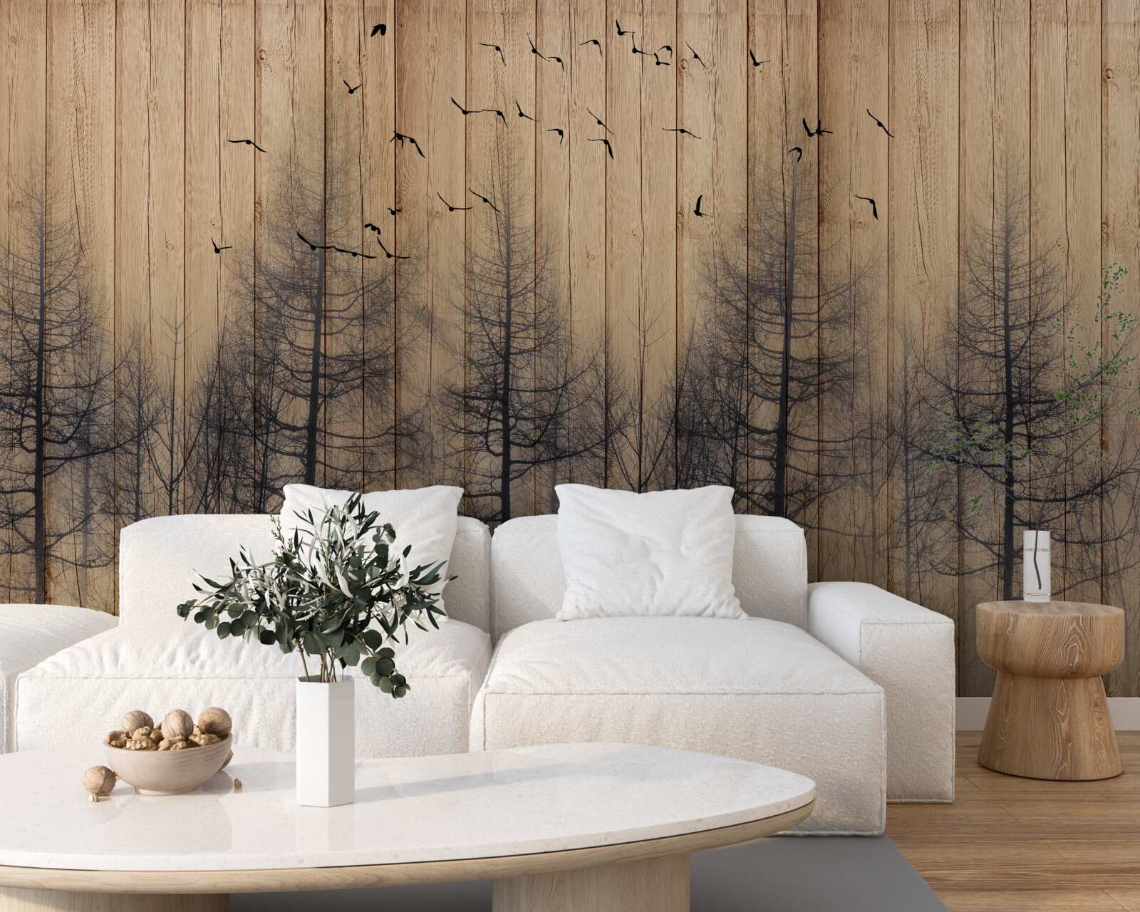 Fototapet ilustrația de pe ringul de dans arată păsări zburând pe cer