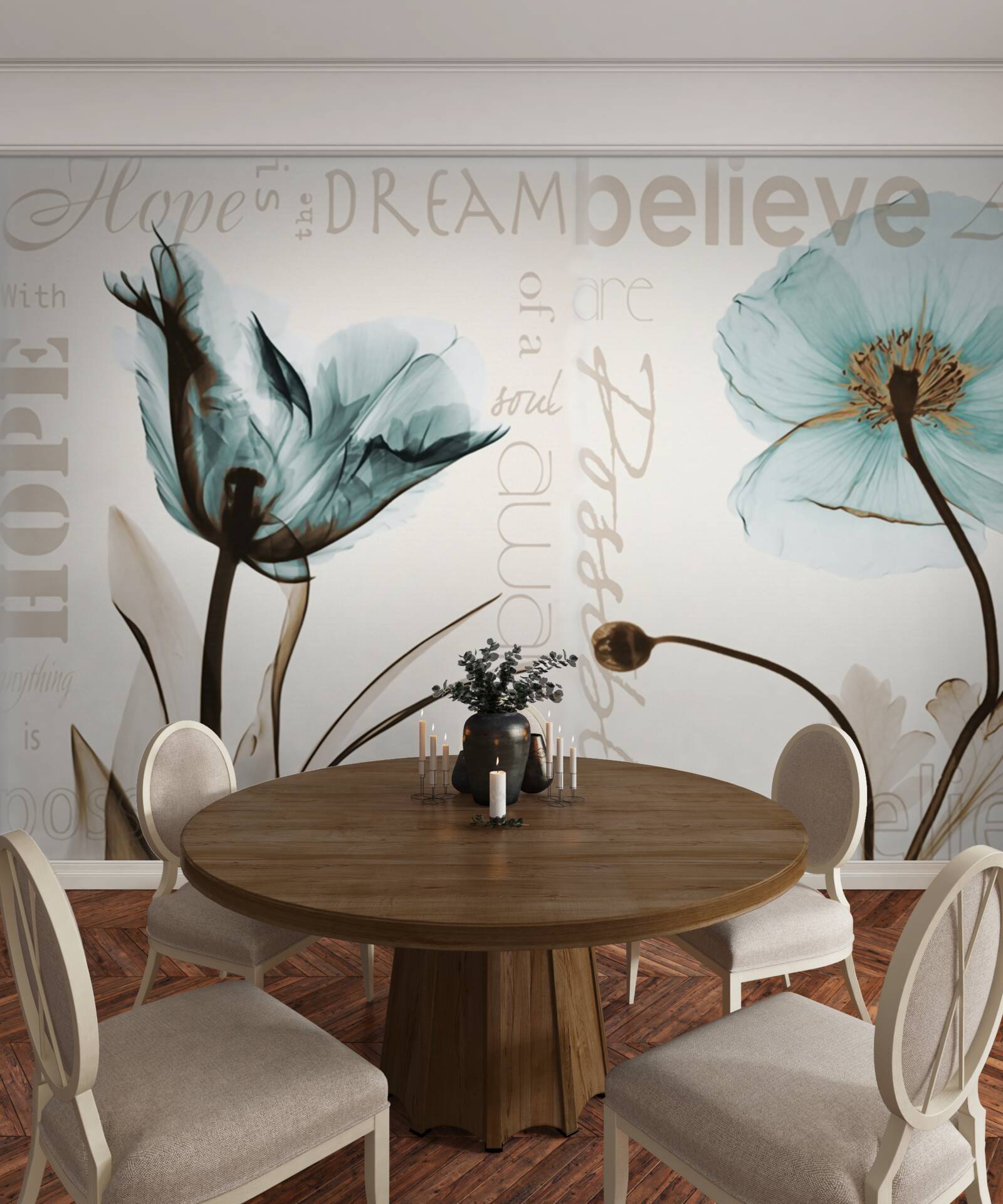 Fototapet maci turcoaz moale