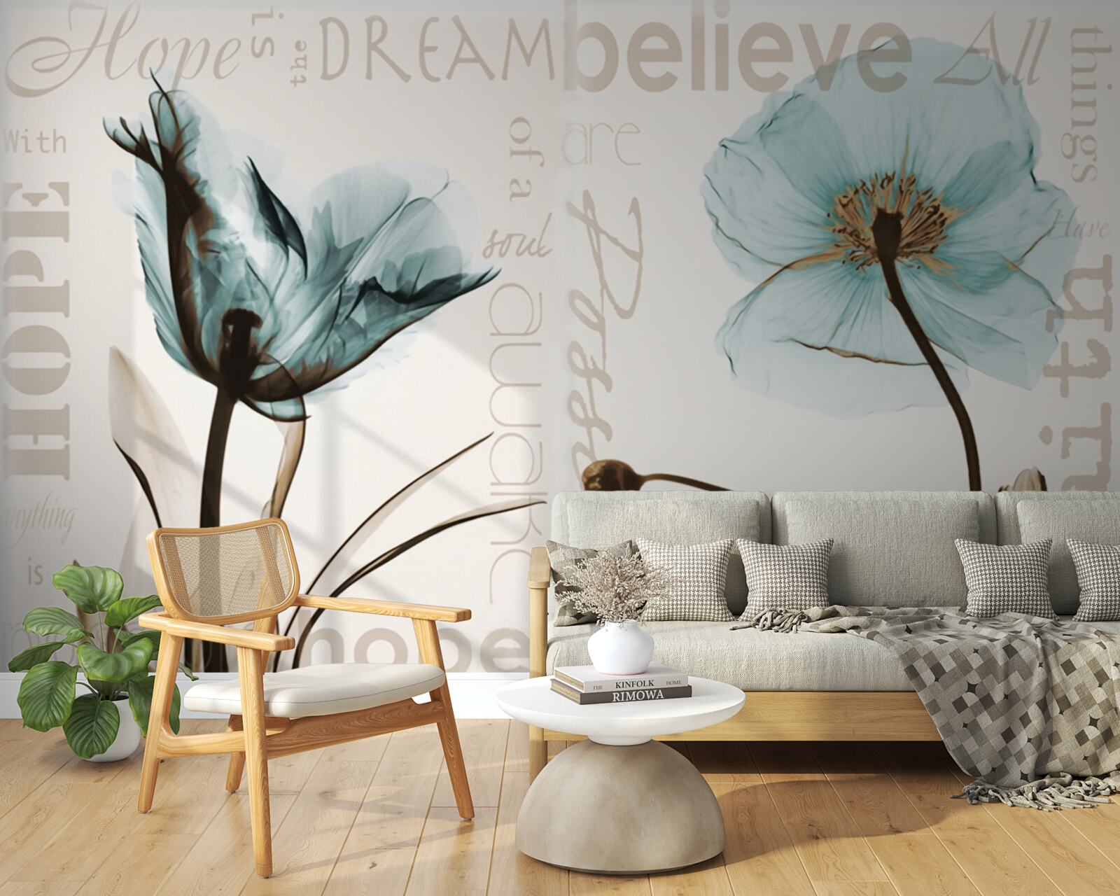 Fototapet maci turcoaz moale