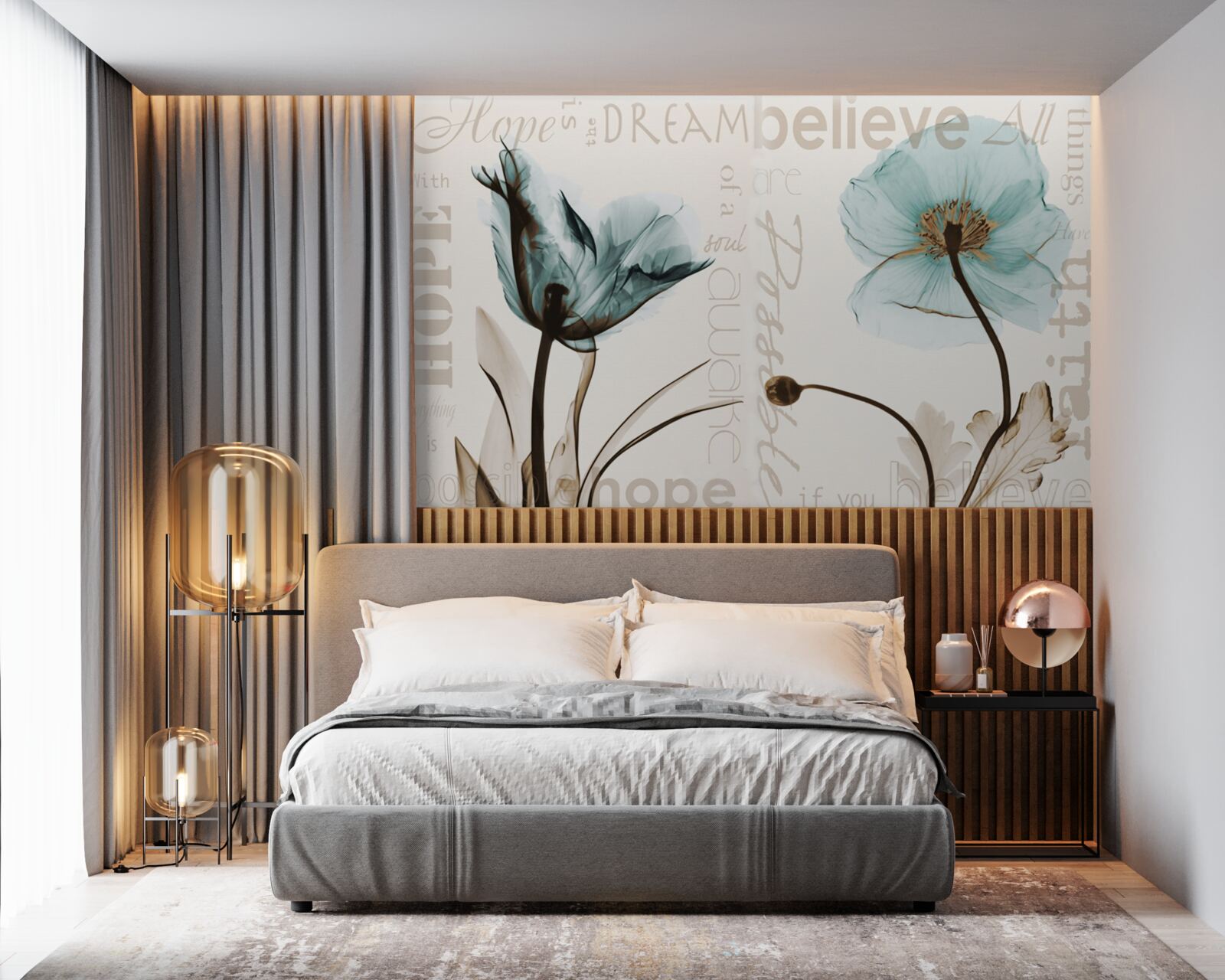 Fototapet maci turcoaz moale