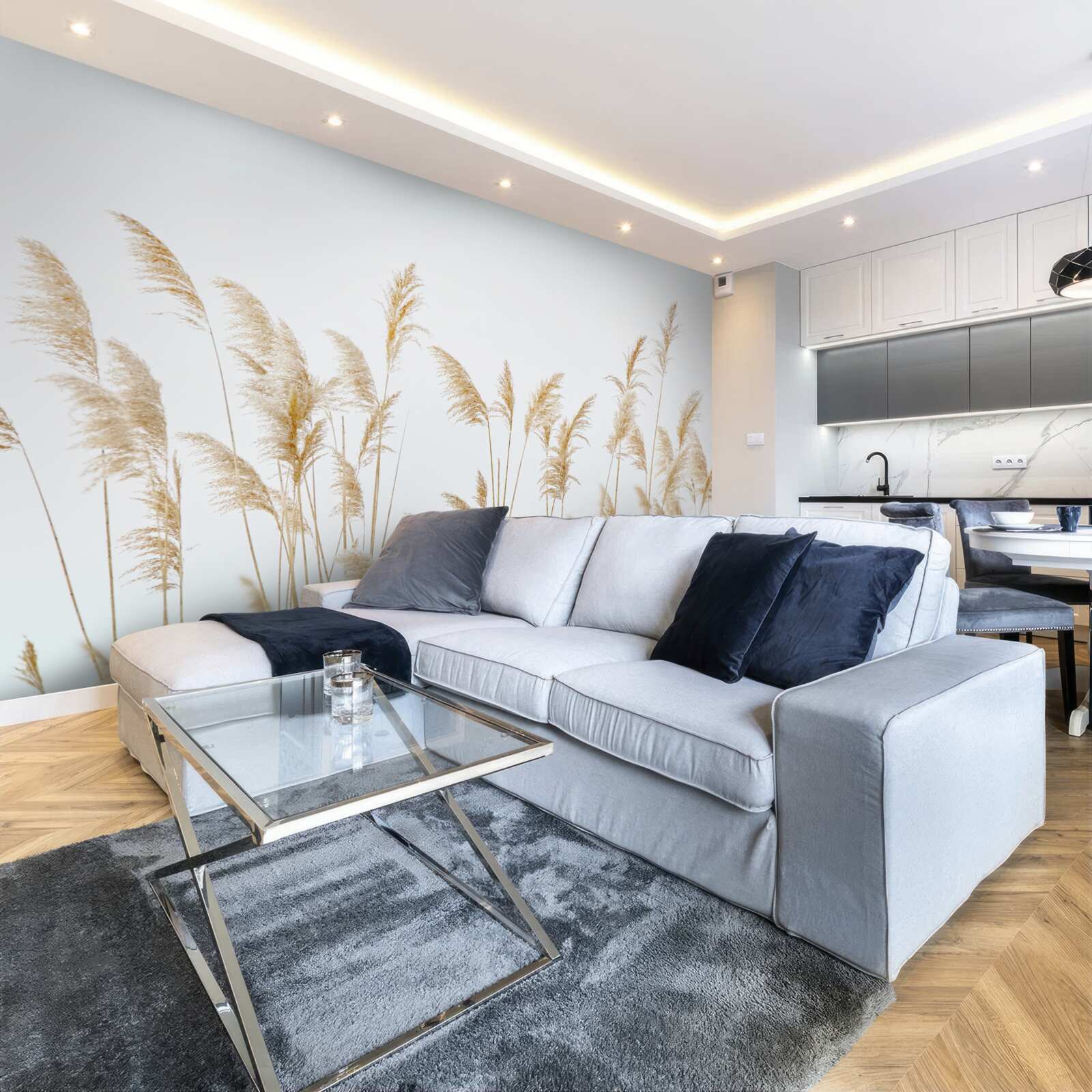 Fototapet ceață printre trestii