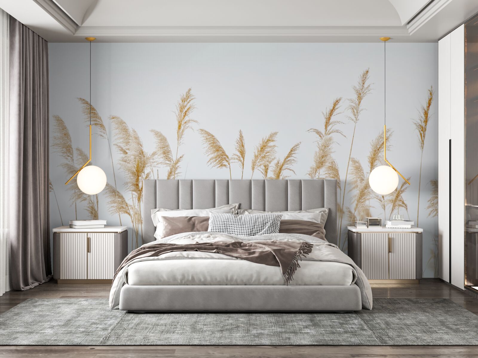 Fototapet ceață printre trestii